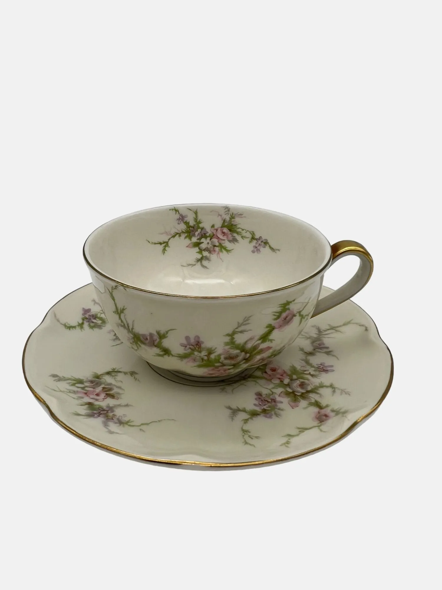 Product image for Theodore Haviland New York Rosalinde Cup & Saucer Made in America Floral