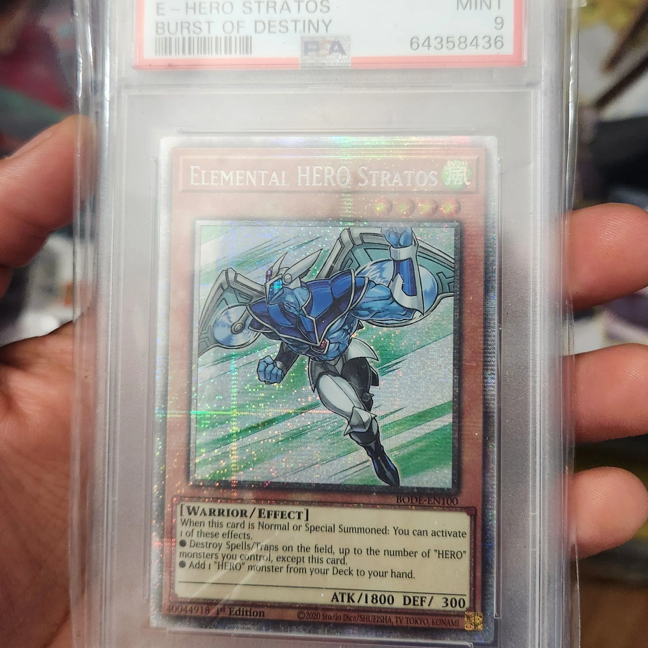 Product image for 2021 Yu-Gi-Oh! Bode-Burst Of Destiny E-Hero Stratos Burst Of Destiny PSA MINT 9