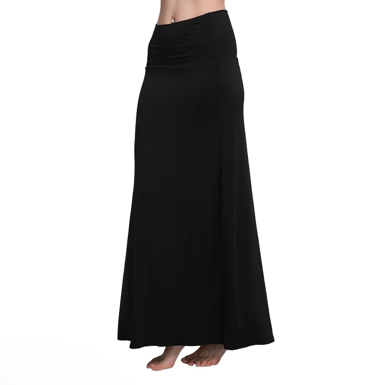 Product image for Urban CoCo Women's Stylish Spandex Comfy Fold-Over Maxi Skirt Size XLg