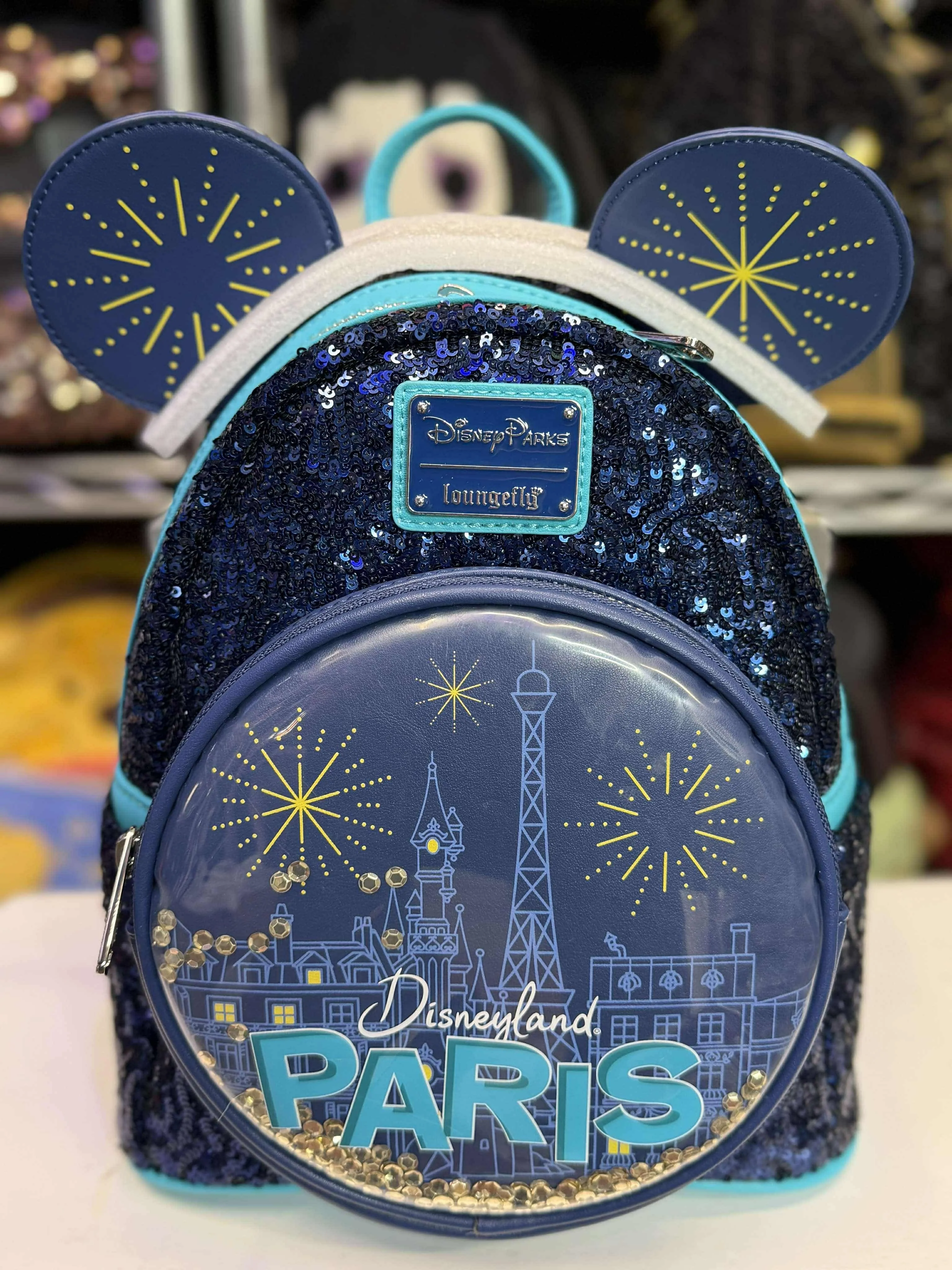 Product image for B. NEW ARRIVAL; Loungefly Disney Parks Disneyland Paris France Sequin Mini Backpack