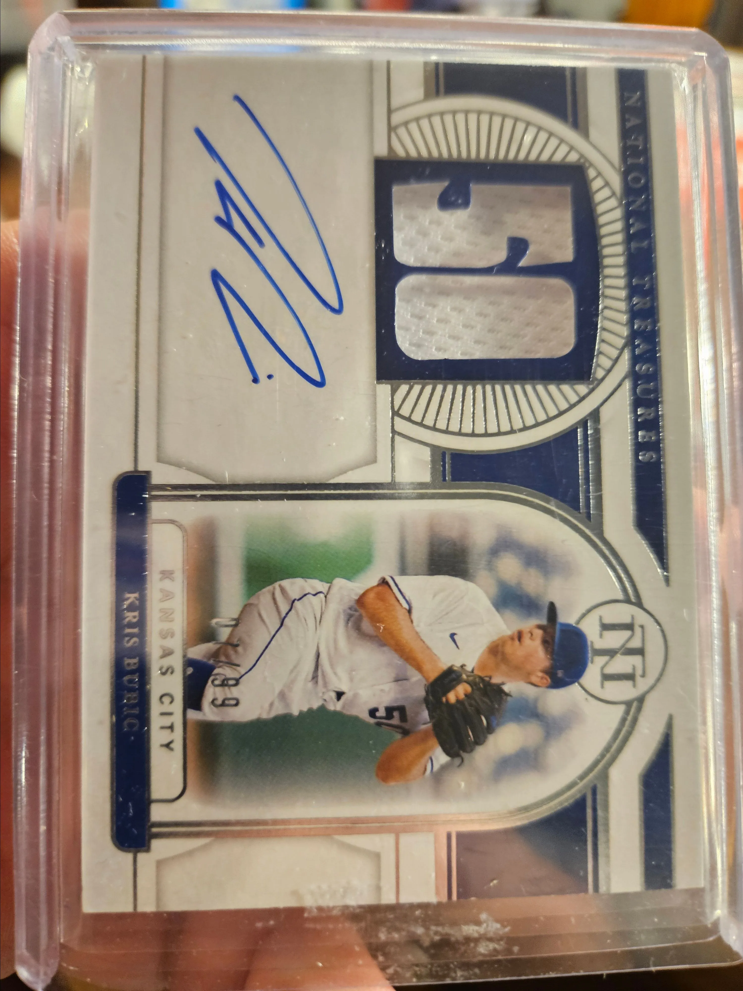 Product image for Kris Bubic National Treasures Rookie Patch Auto Numbered 7/99
