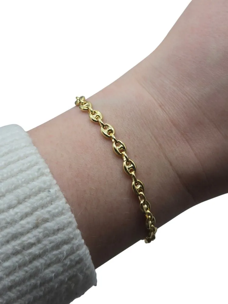 Product image for NEW 14K Gucci Puff Link Bracelet 7" 