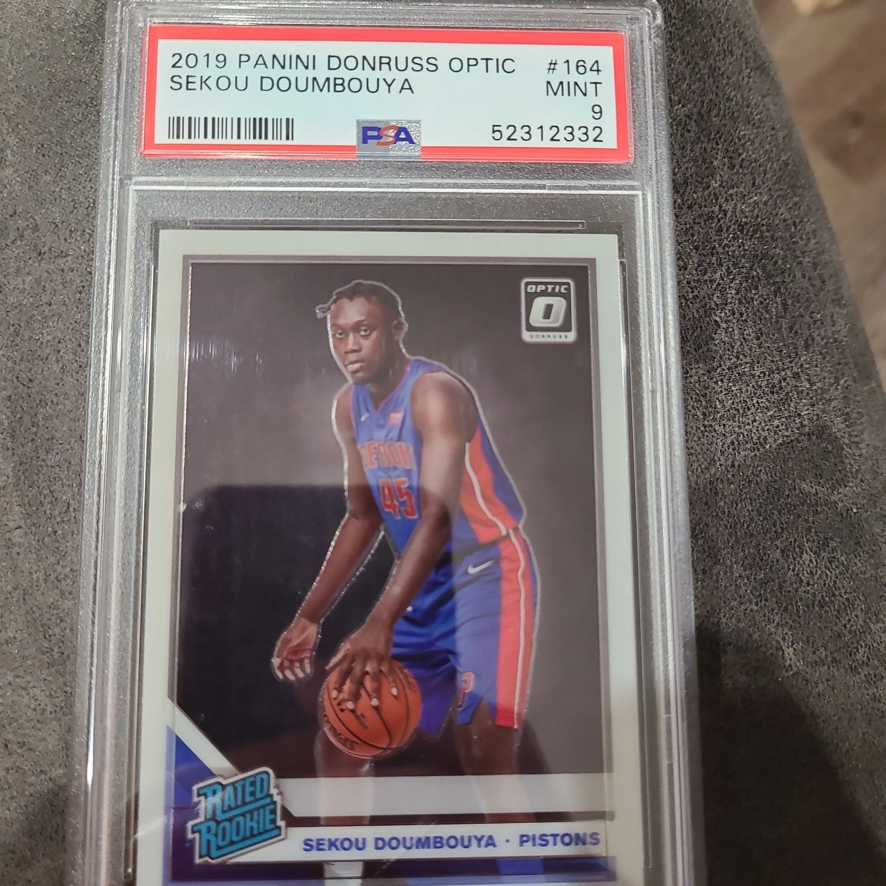 Product image for 2019 Panini Donruss Optic Sekou Doumbouya 164  PSA MINT 9