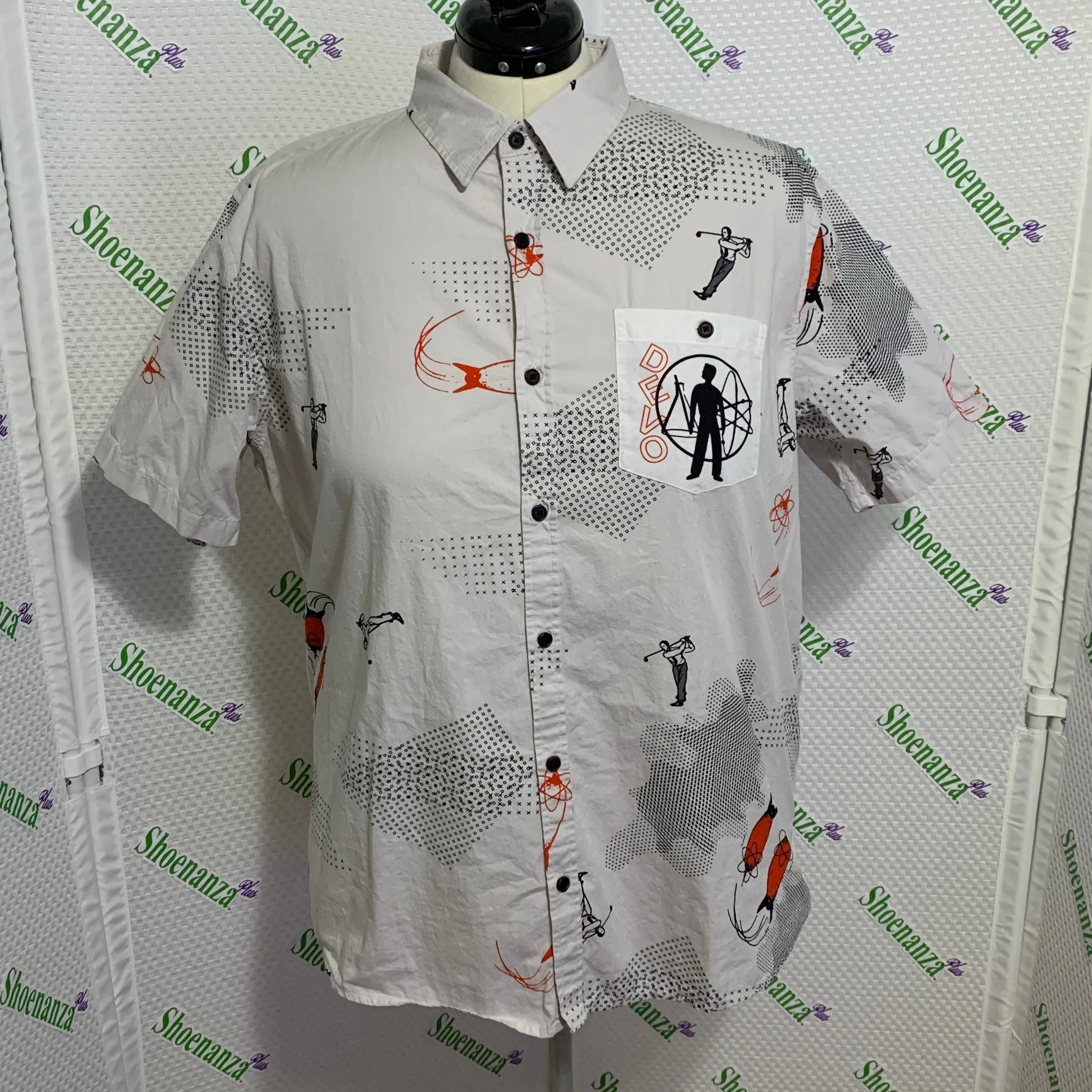 Product image for Middle Of Beyond Button Down Shirt DEVO Duty Now For The Future MOB Mens XL