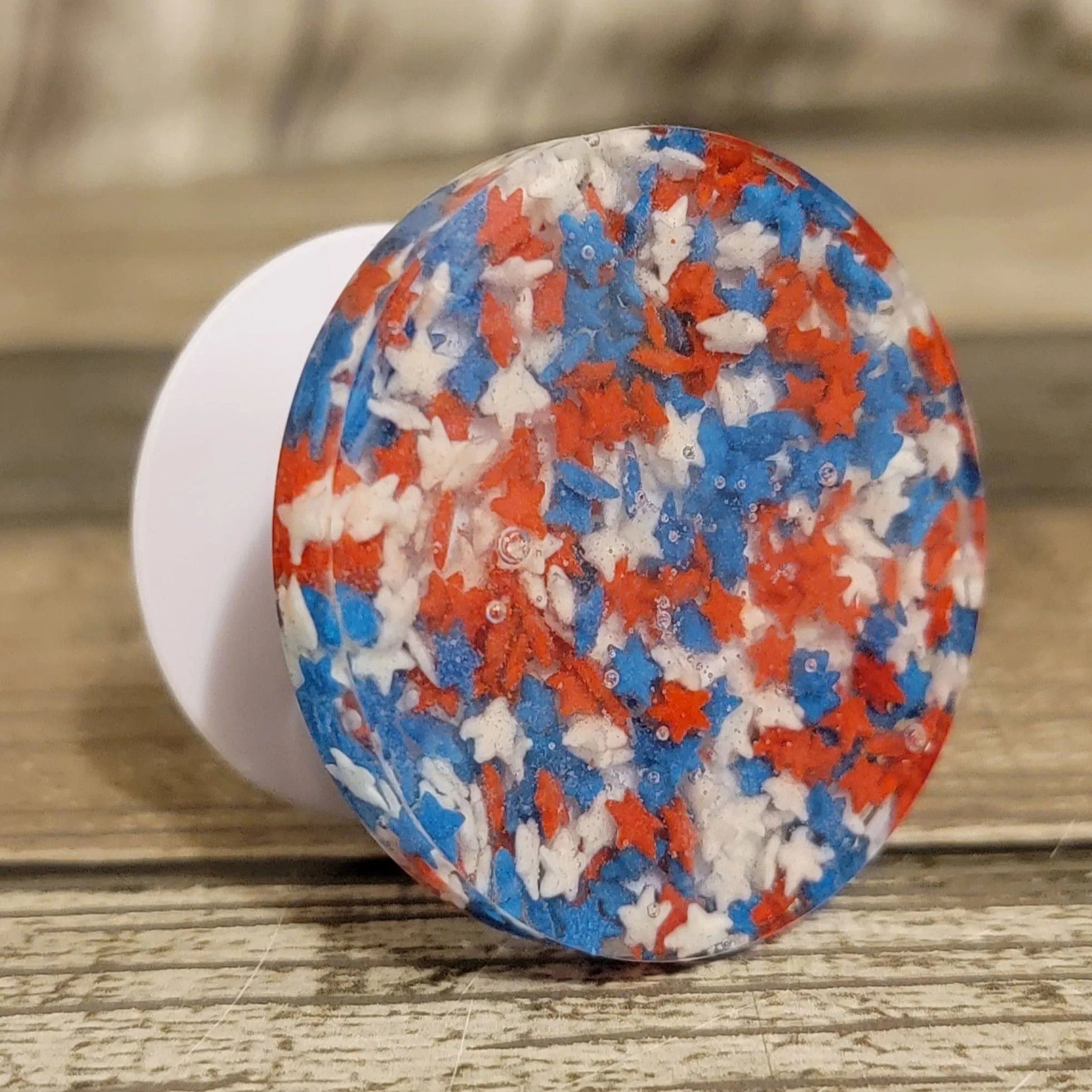 Product image for Red/White/Blue Stars Sprinkles Phone Socket/Holder