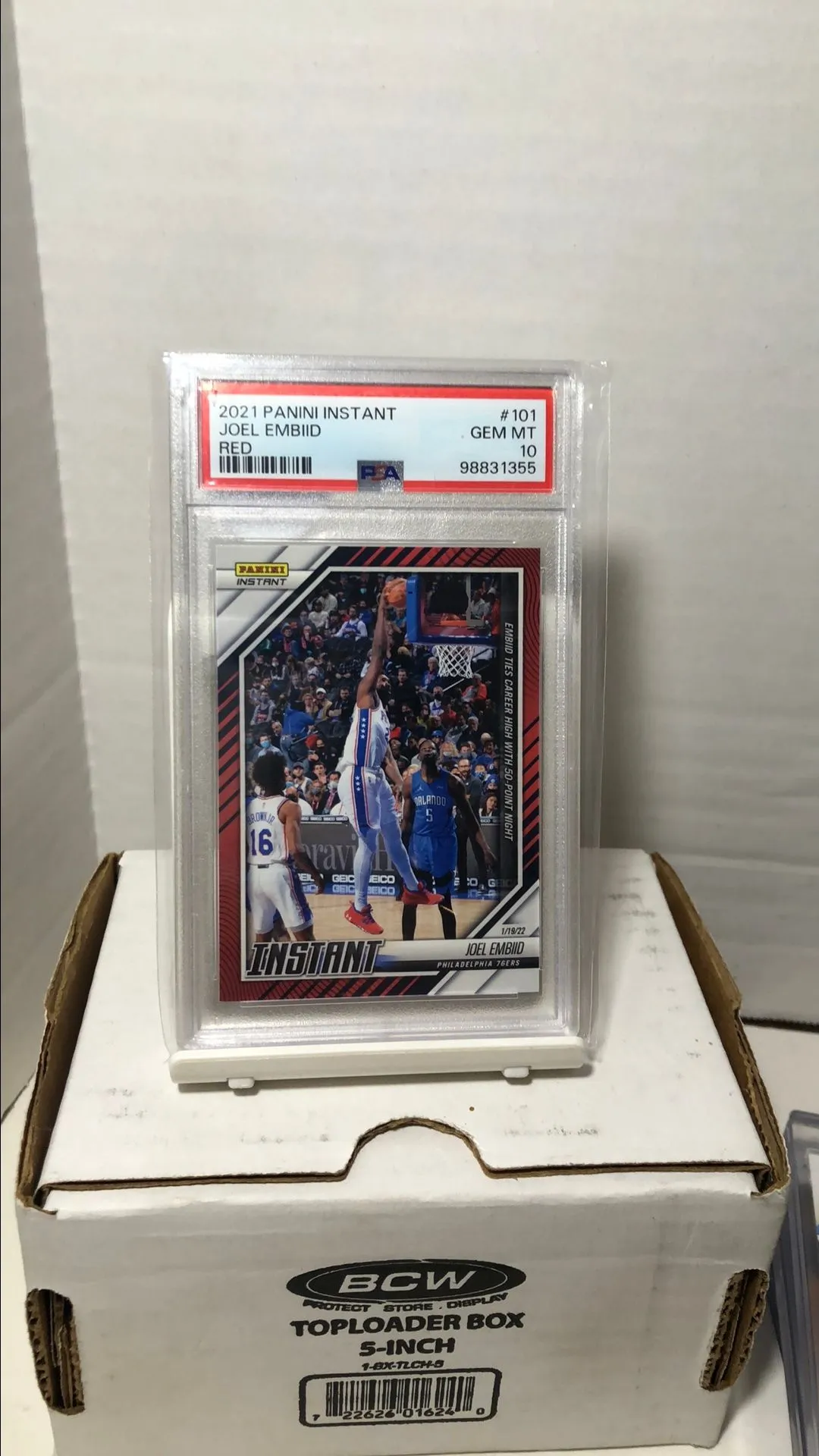 Product image for Joel Embiid 2021 Panini Instant PSA 10