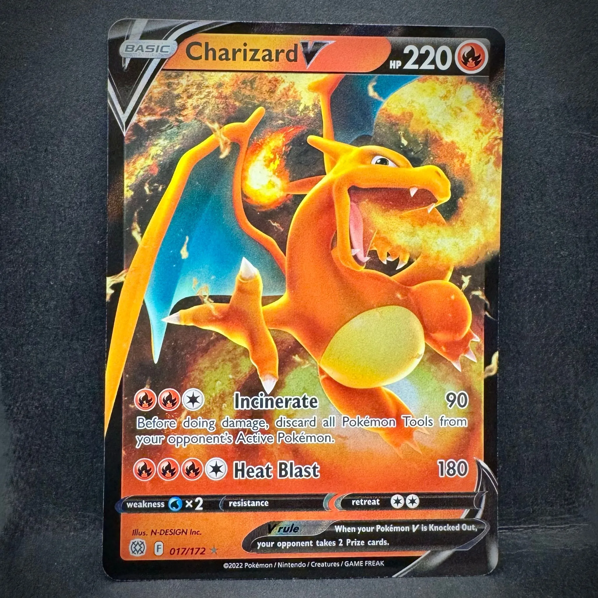 017 172 pokemon card Amazon.com: Charizard V 153/172 - Brilliant Stars - Ultra Rare Pokemon Card main image 1