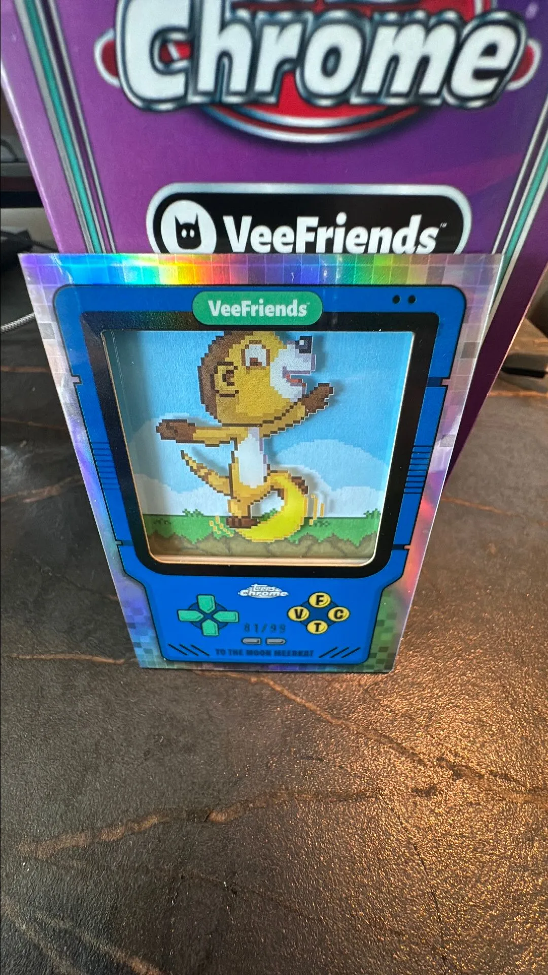 Product image for 2025 Topps chrome Veefriends to the moon meerkat Game /99