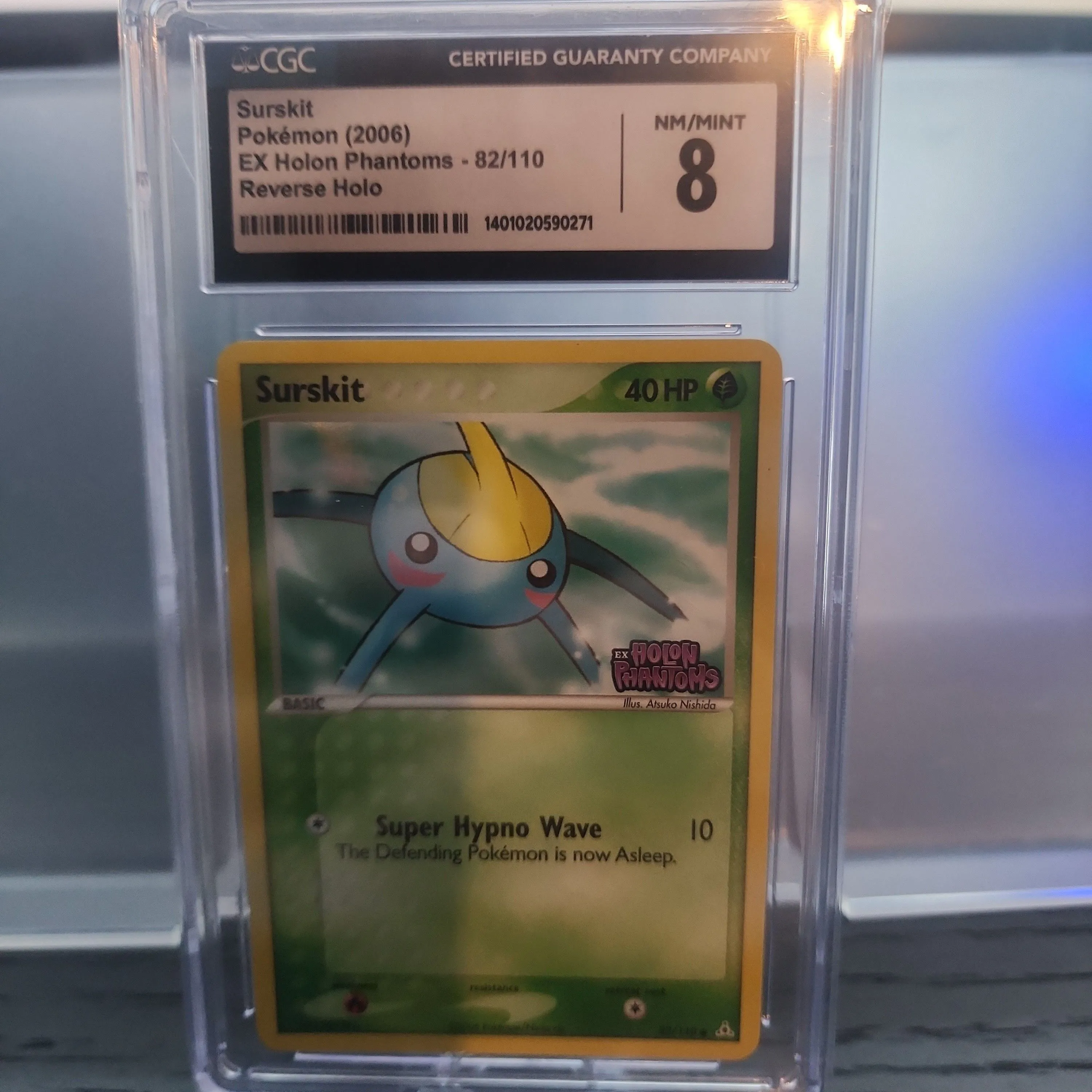Product image for SURSKIT EX HOLON PHANTOMS REVERSE HOLO CGC 8