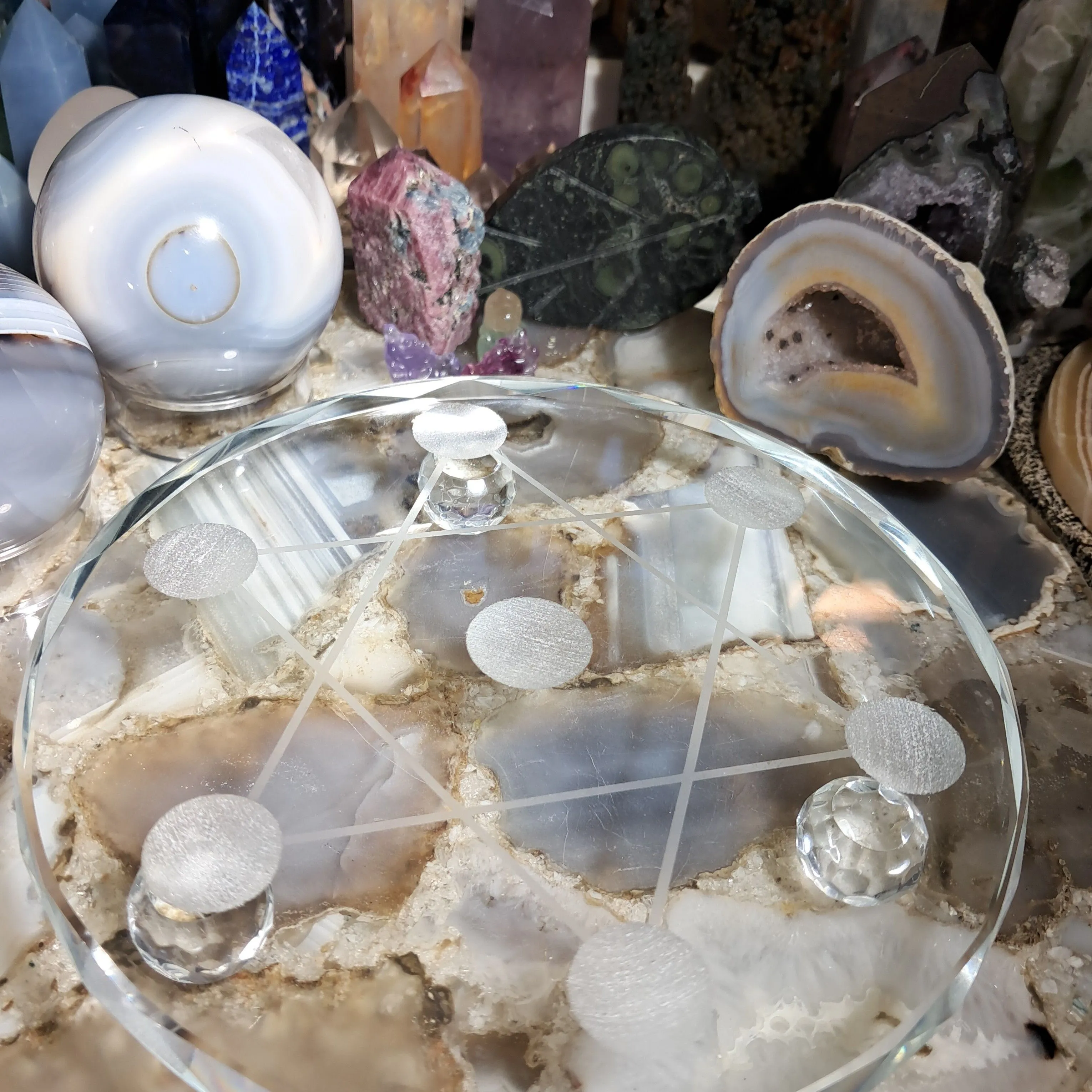 Product image for glass multi sphere stand