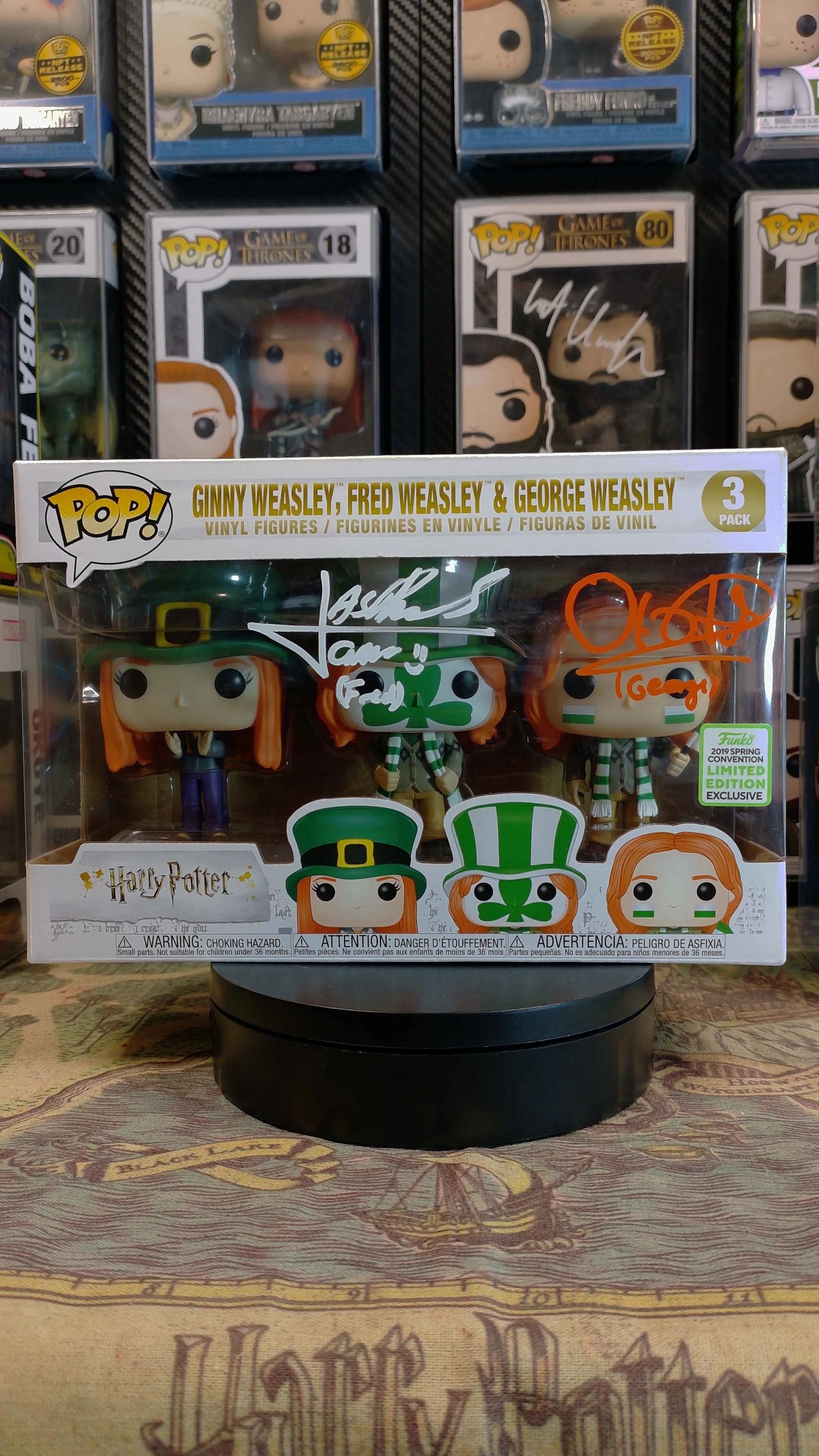 Product image for Signed Pop! - Ginny, Fred & George Weasley Three Pack