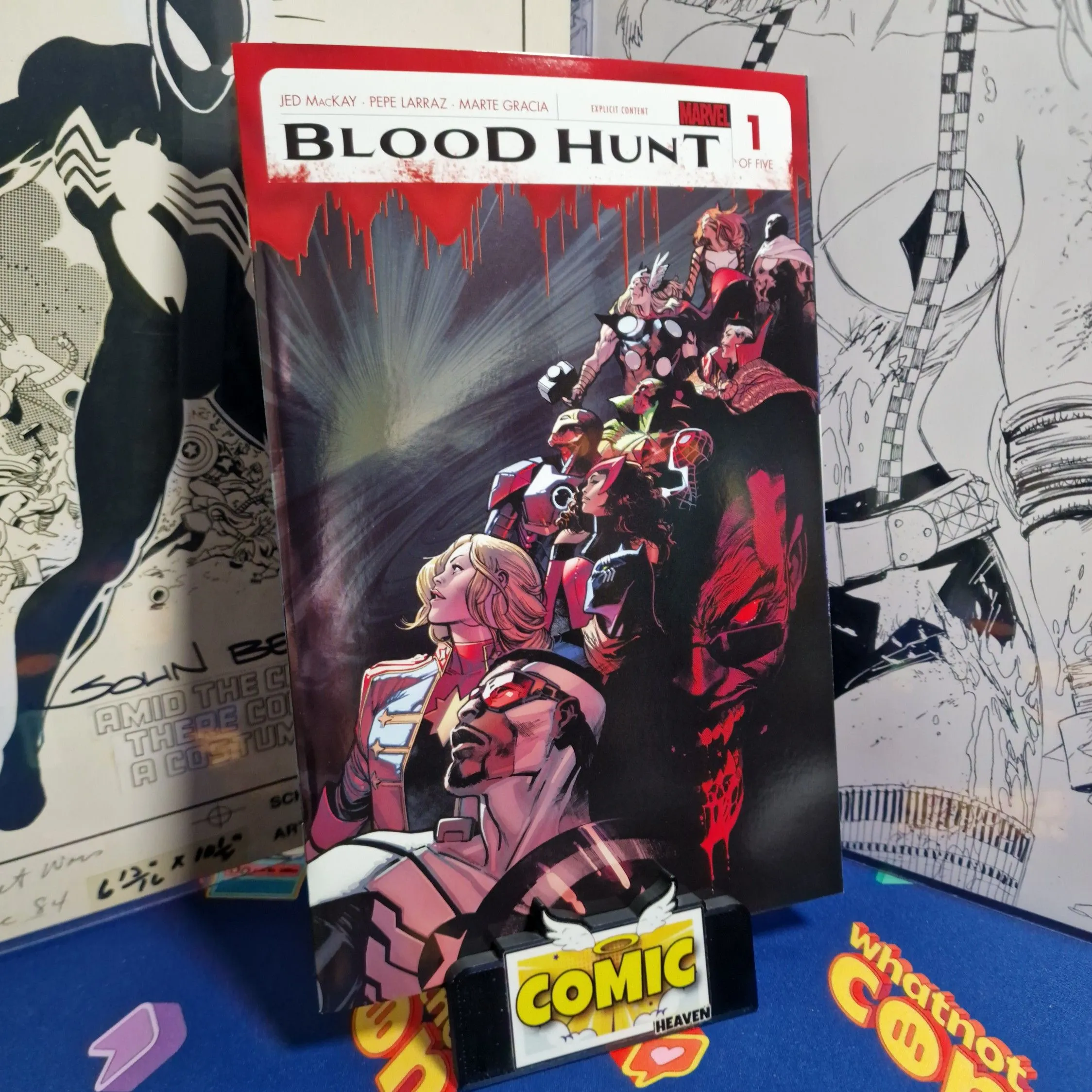 Product image for 01. Blood Hunt #1 Silver Foil LTD 100 From Year In Marvel ‘24 Whatnot Pack 🔥 