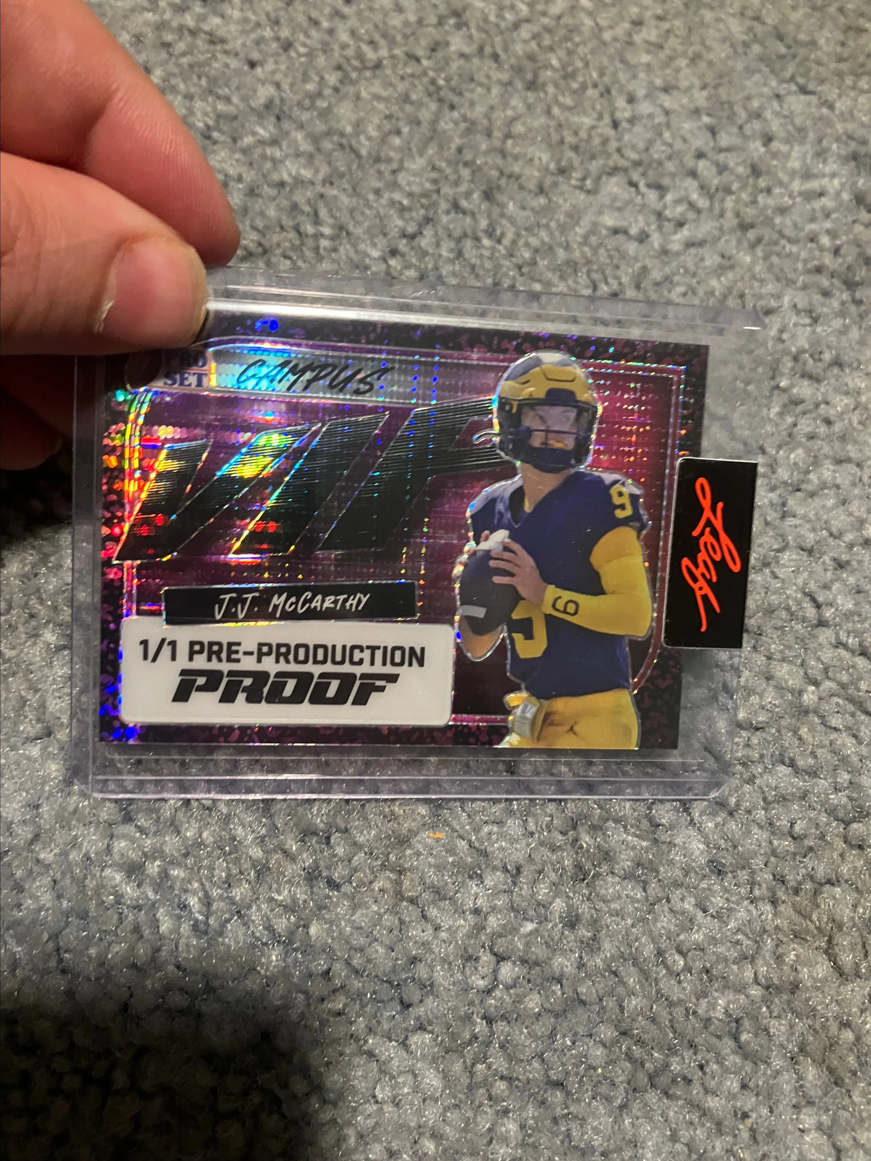 Product image for jj mccarthy rookie proof 1/1