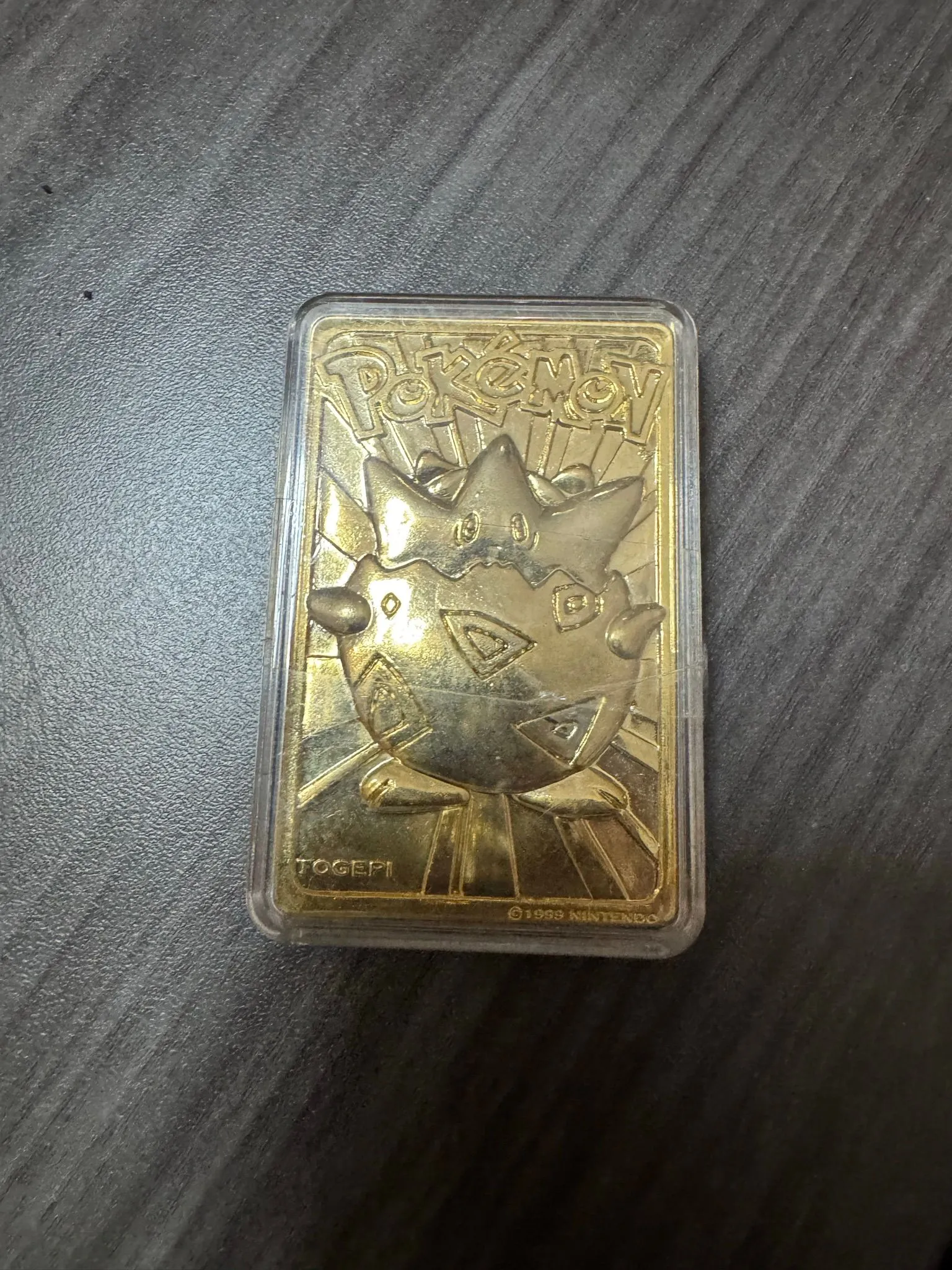23 karat gold plated pokemon card togepi Togepi - Pokemon Burger King Gold Card With Pokeball in box main image 1