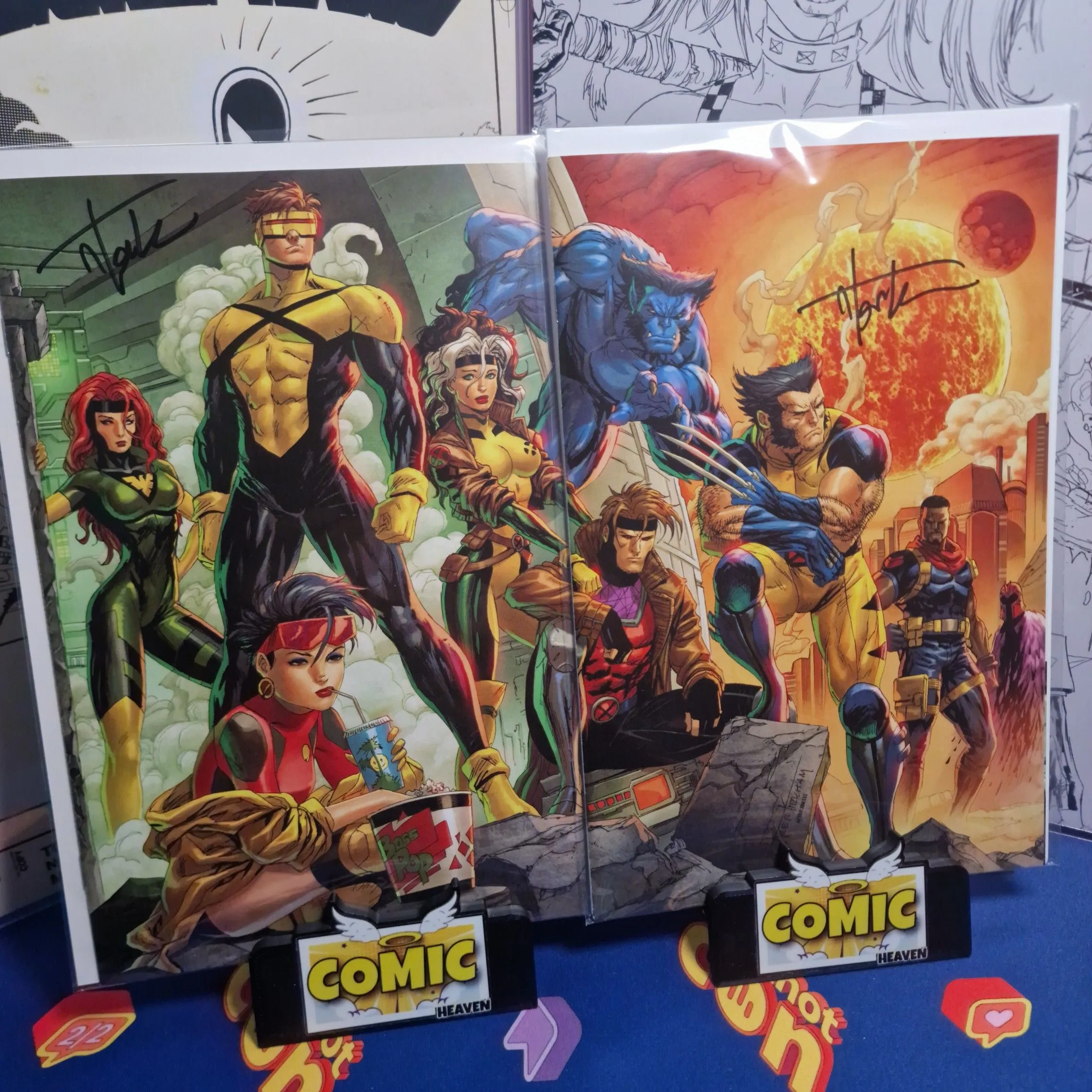 Product image for 00. Uncanny X-Men #12 & X-Men #14 Signed Tyler Kirkham Connecting Covers 🔥 🔑 🔑