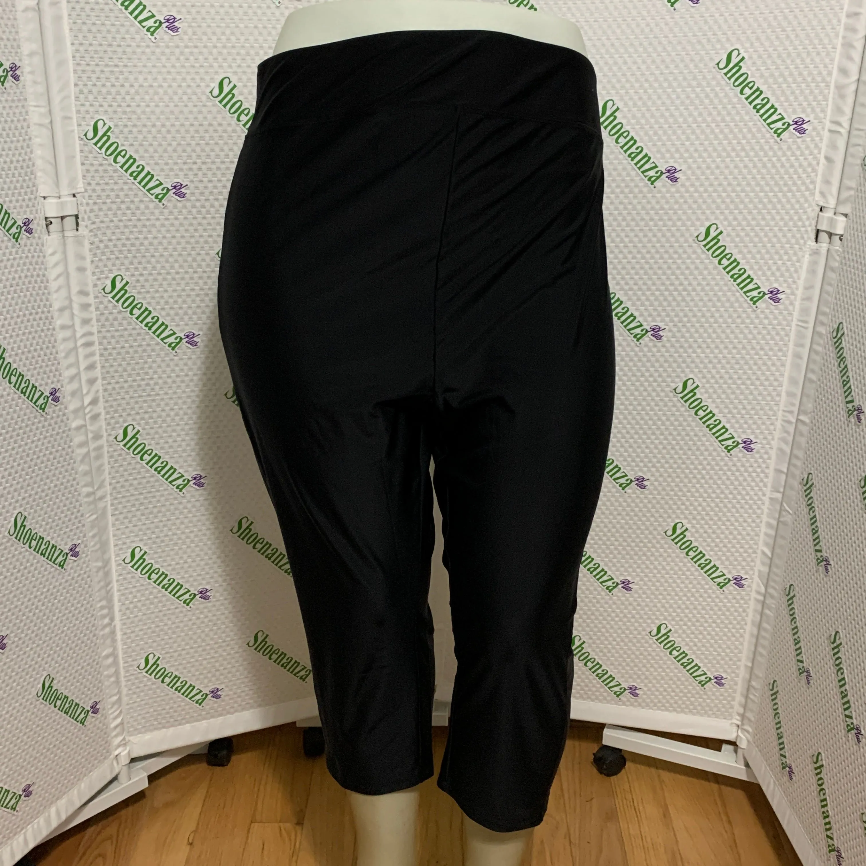 Product image for Torrid Swimsuit Swim Bottom High-Rise Capri Legging Pocket Black Plus 6 30