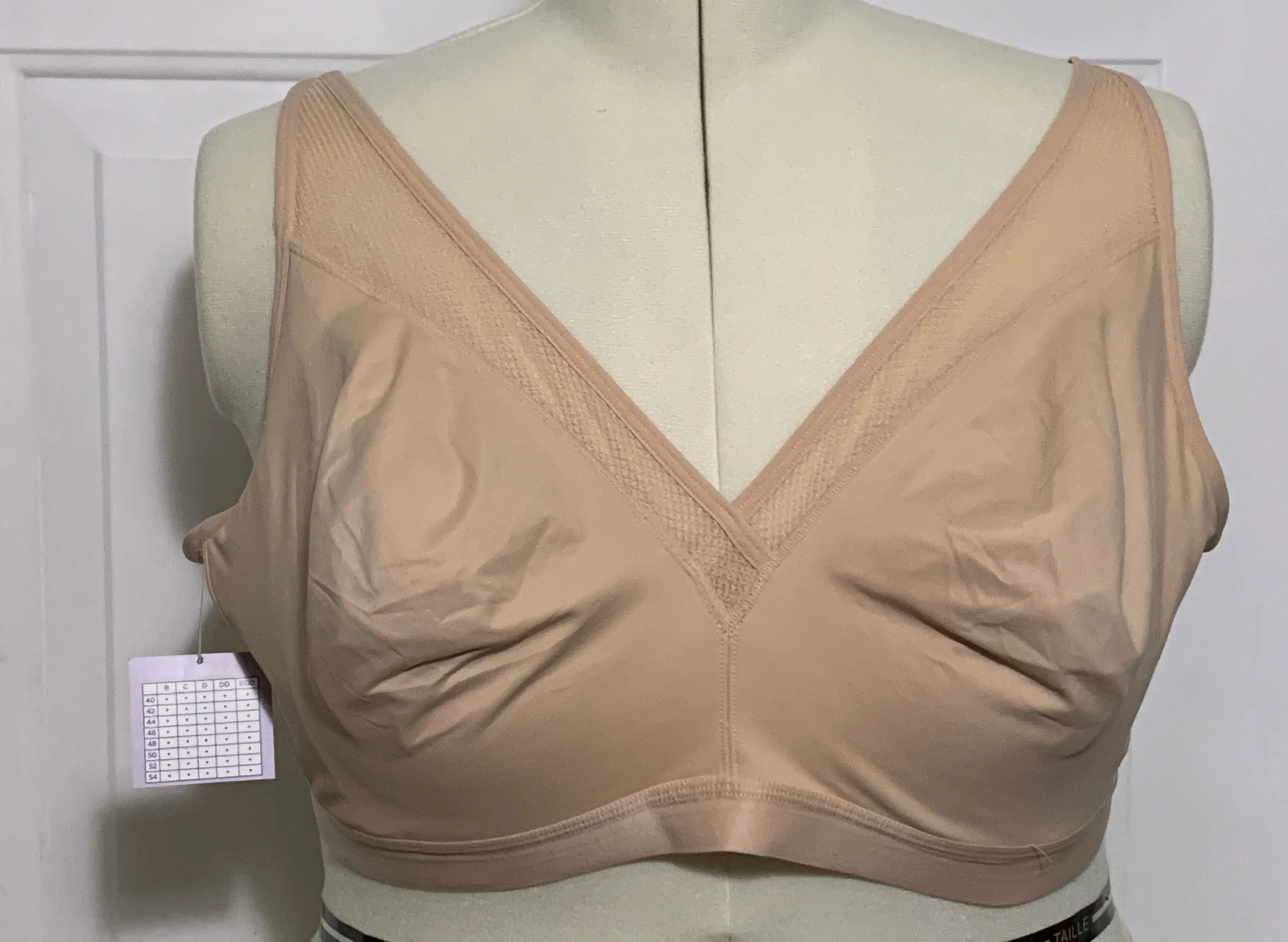 Product image for Catherines Simply Cool No Wire Bra Wireless Full Coverage Beige Plus Size 42B