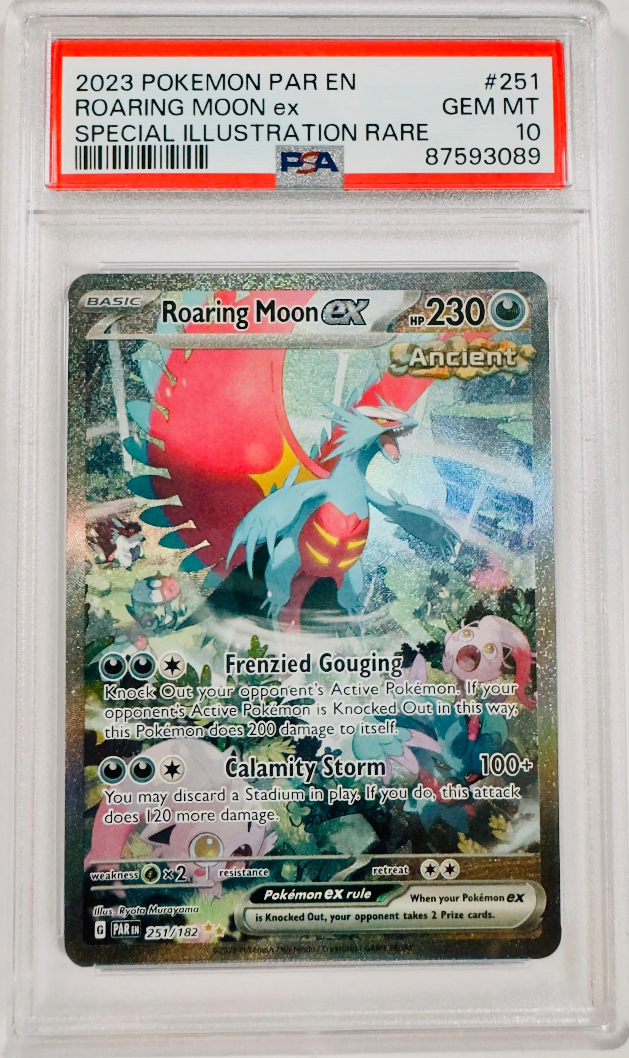 ROARING MOON EX SPECIAL ILLUSTRATION RARE - PARADOX RIFT, 2023 - #251 - PSA  GEM MT 10 - SLAB  Whatnot: Shop, Sell, Connect