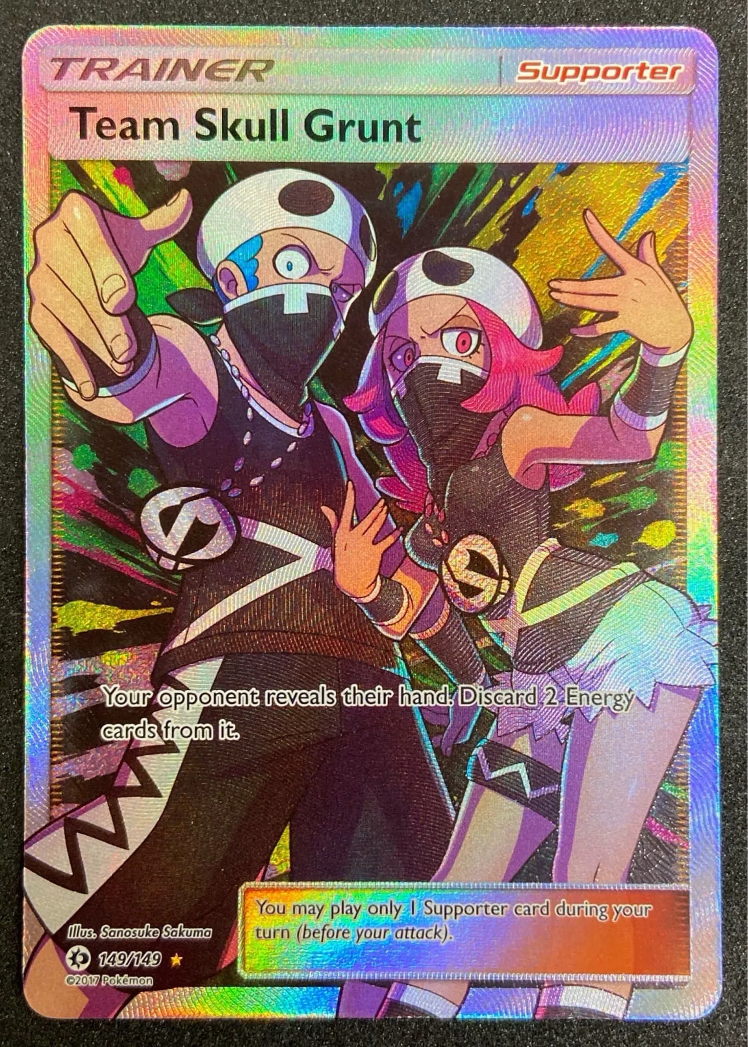 pokemon cards team skull XY Pin Collection Box  ThePokeNest Sanosuke Sakuma SM Base Set Singles Team Skull Grunt Full Art