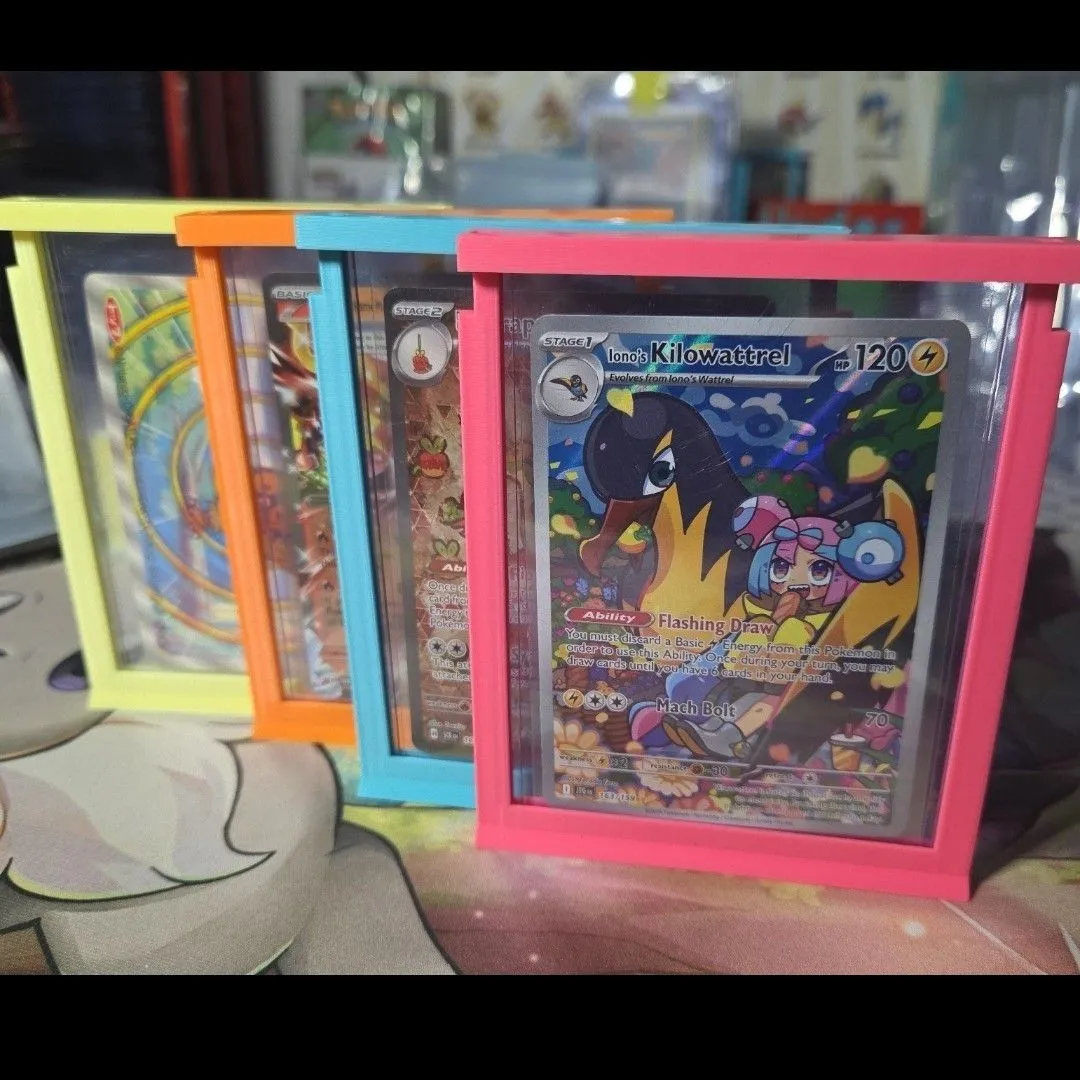 Pokmon/Sports Card Top-Loader Protector/Stand Color Blast of 4  Whatnot:  Shop, Sell, Connect