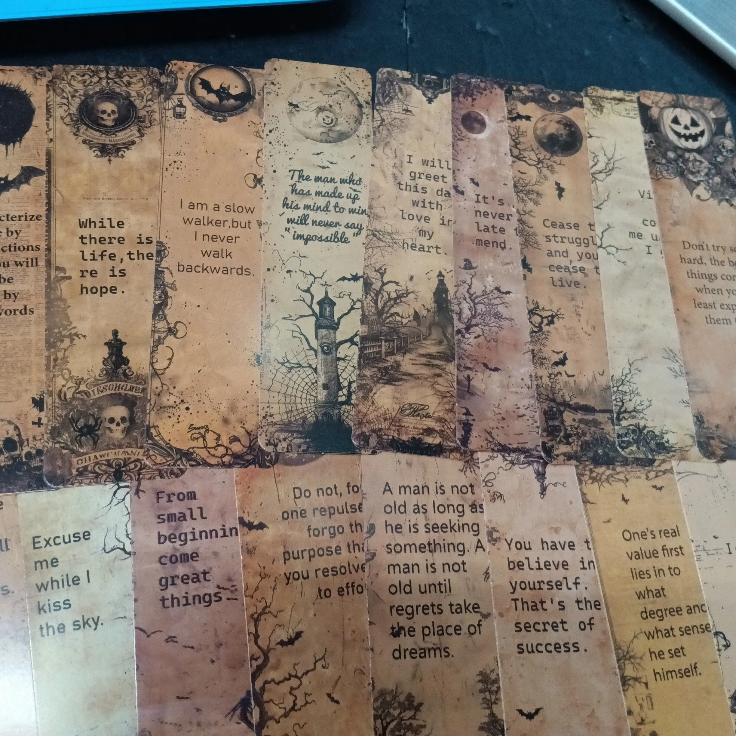 Product image for #0 Bloop the Chat or yourself a Random Gothic Inspirational Quotes bookmark 