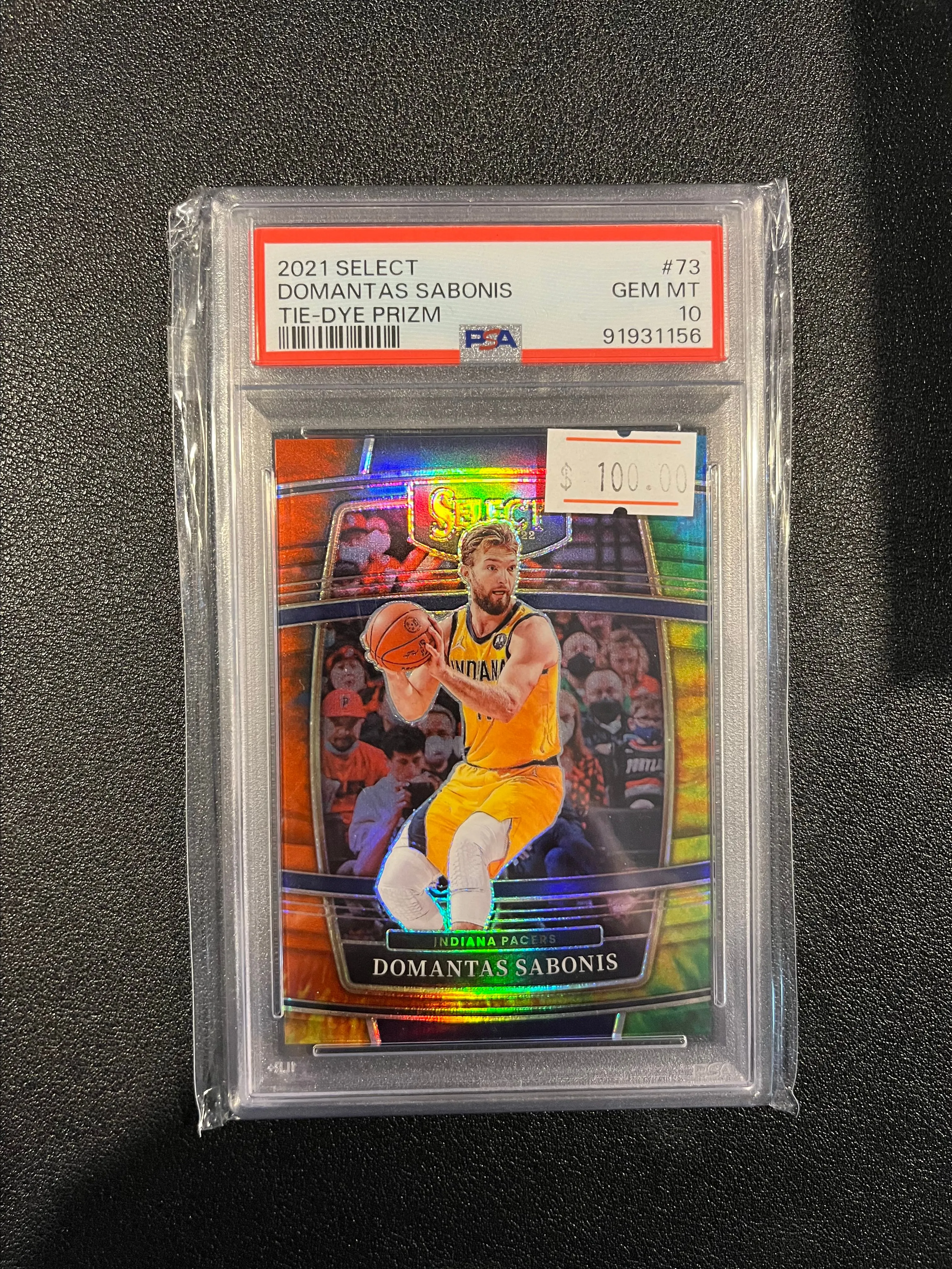 Product image for 2021 Select Domantas Sabonis #/25 Tie-Dye Prizm PSA 10