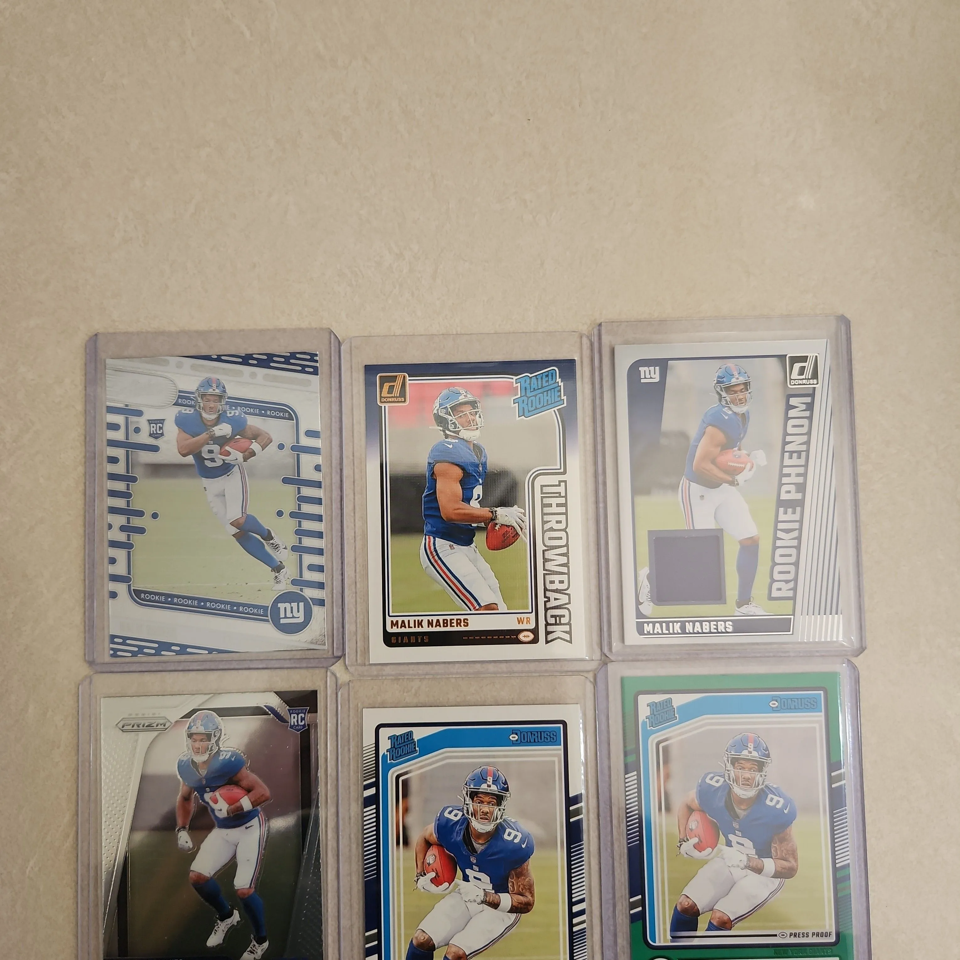 Product image for Malik Nabers 6 Card Rookie Lot