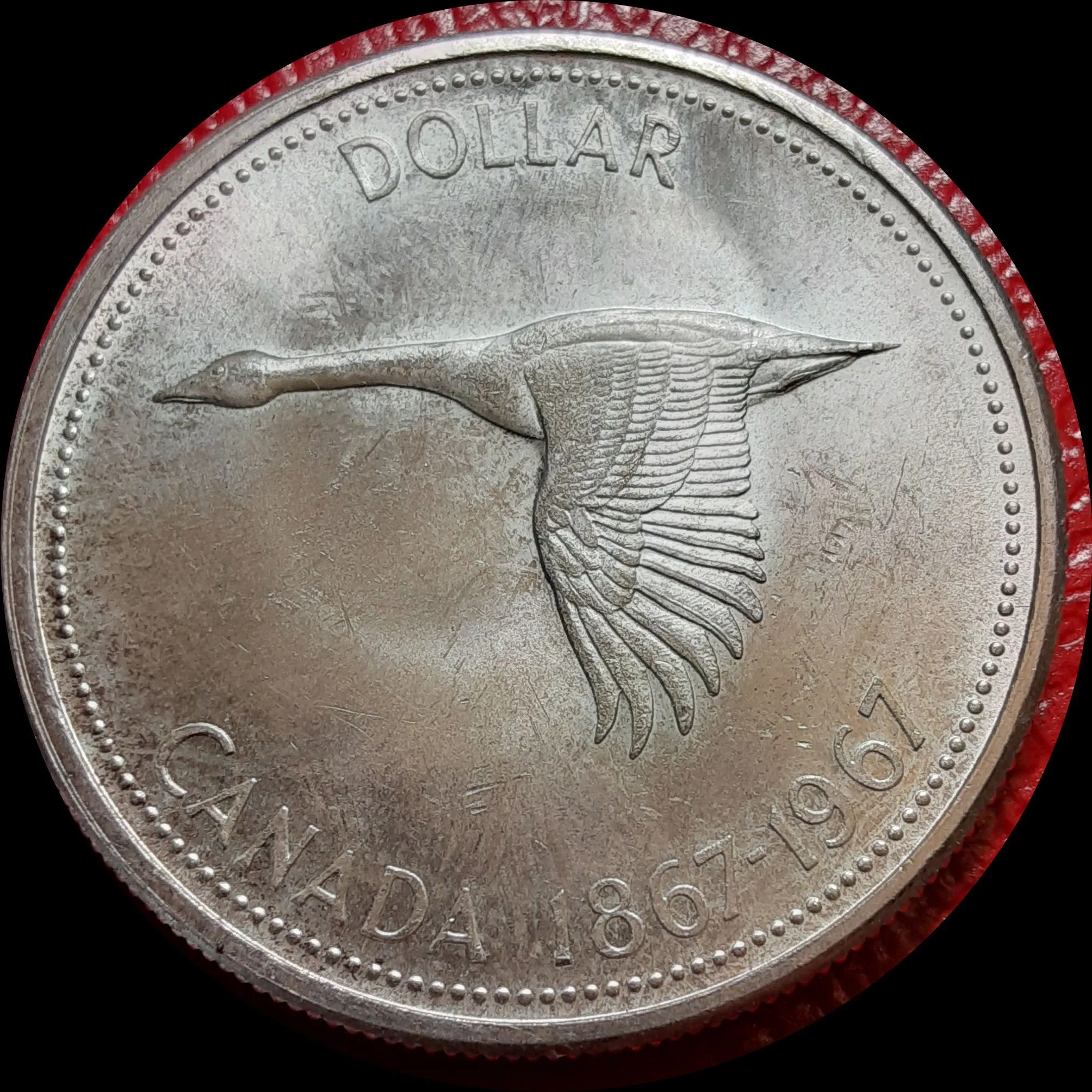 Product image for Canada 1967 silver dollar #4819 Goose