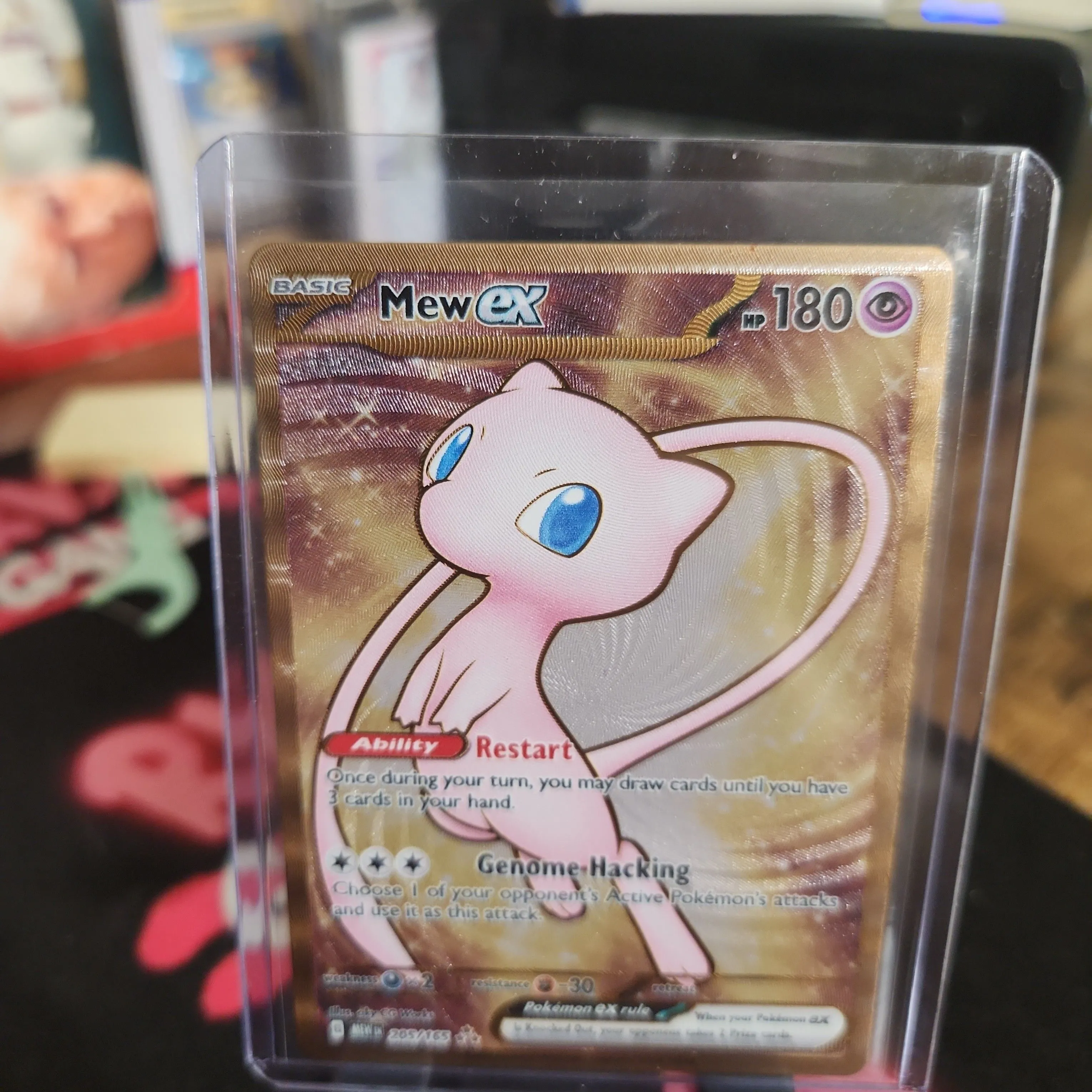 metal mew pokemon card Scarlet & Violet 151 Mew ex 205/156 (Gold Metal Card) (#004) main image 0