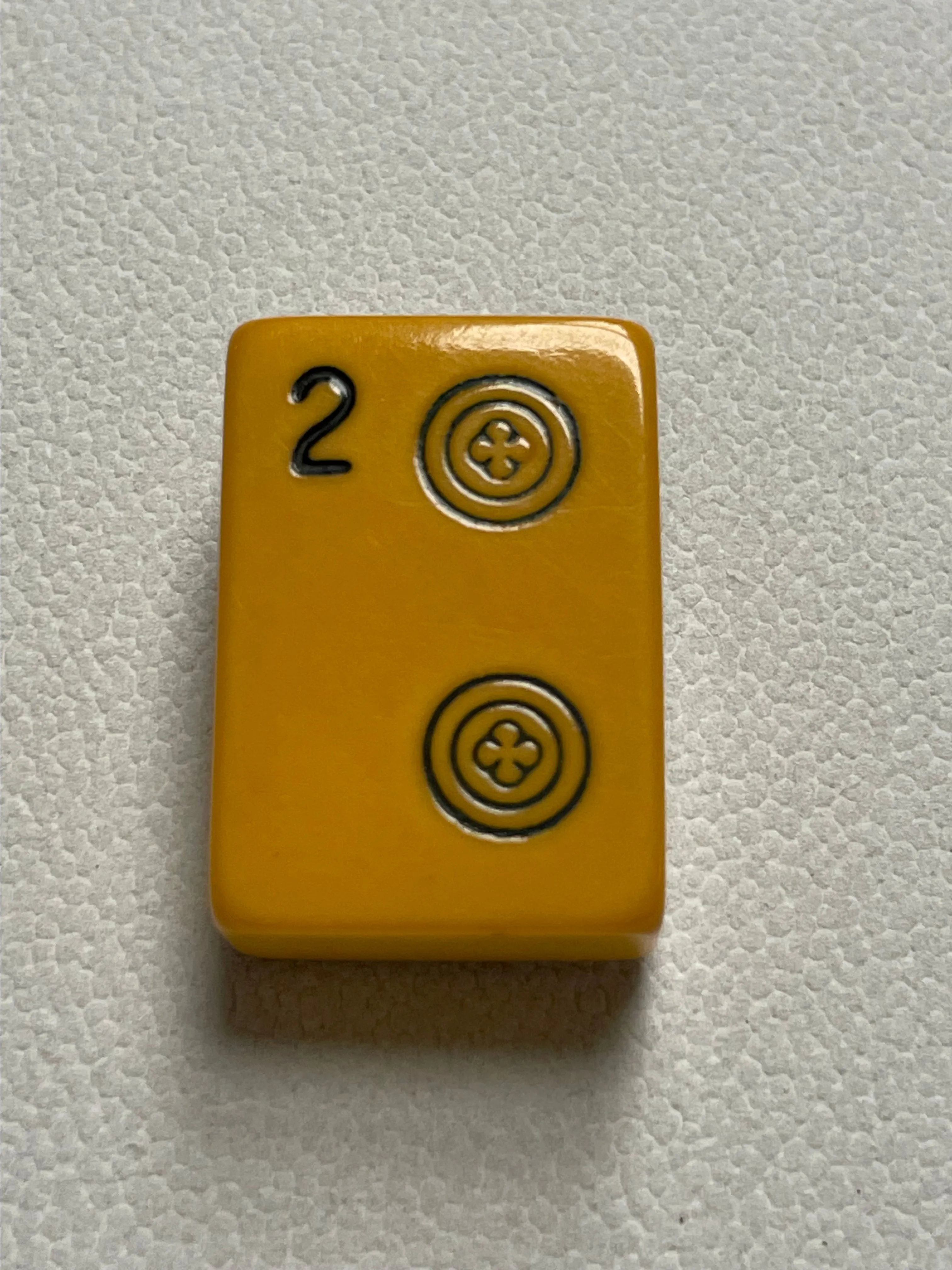 Product image for Upcycled Bakelite Mahjong Tile Vintage Brooch #2 Two