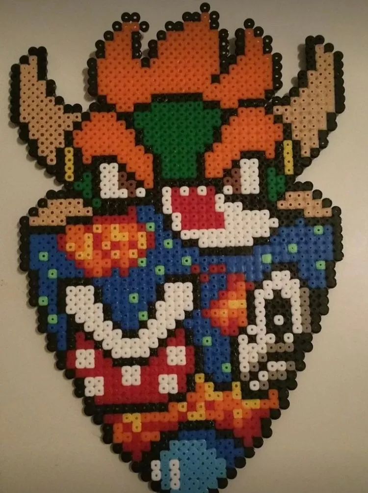 Product image for Perler Bead Super Mario Bowser with Mask