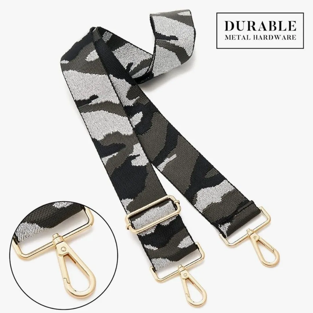 Product image for #75 Wide Purse Straps Replacement Adjustable Crossbody Gold Hardware Canvas Shoulder Strap For Women