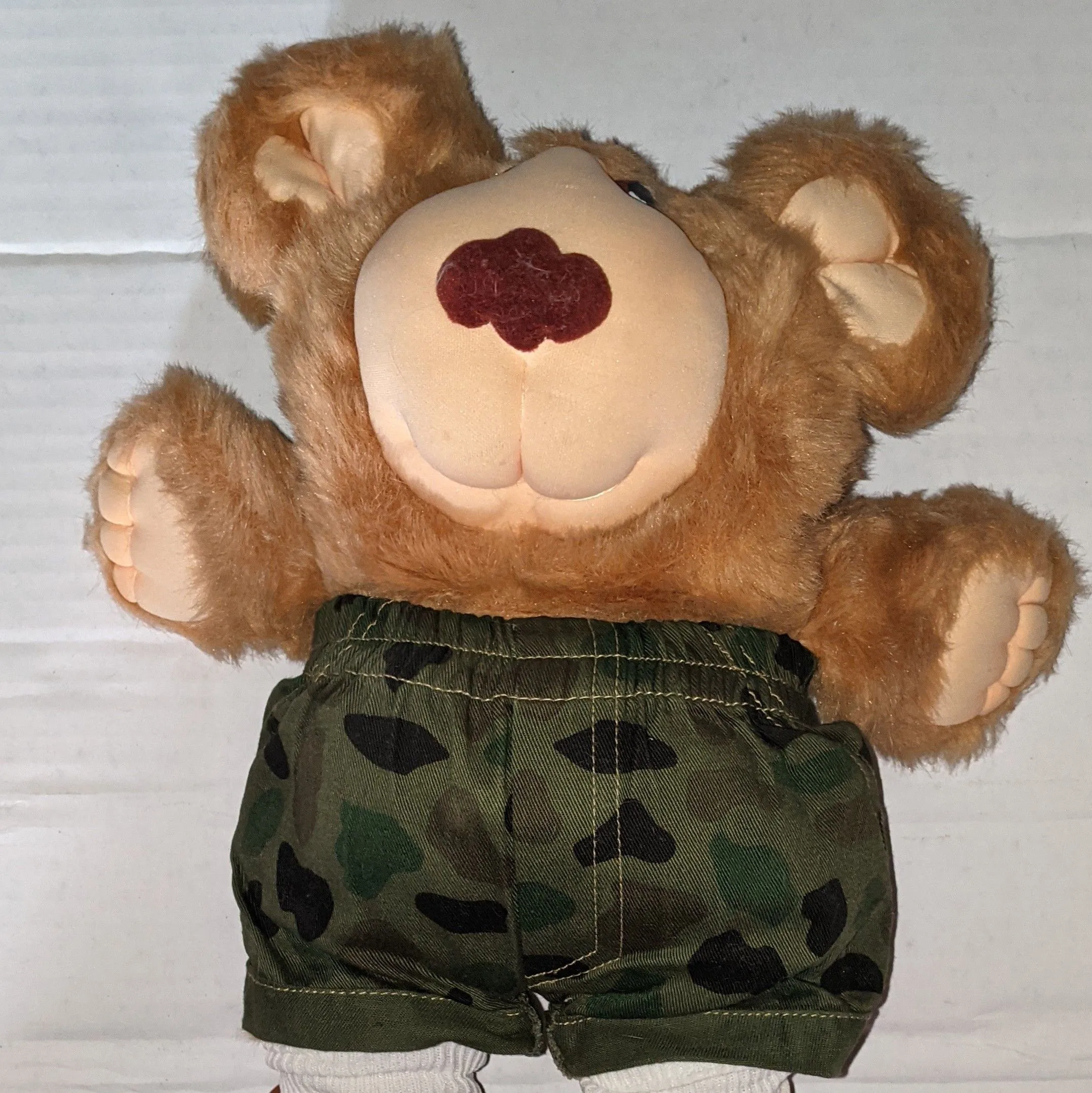 Product image for 1985 Coleco Xavier Roberts Furskins Bear "Bubba Hunter" Vintage Teddy Bear