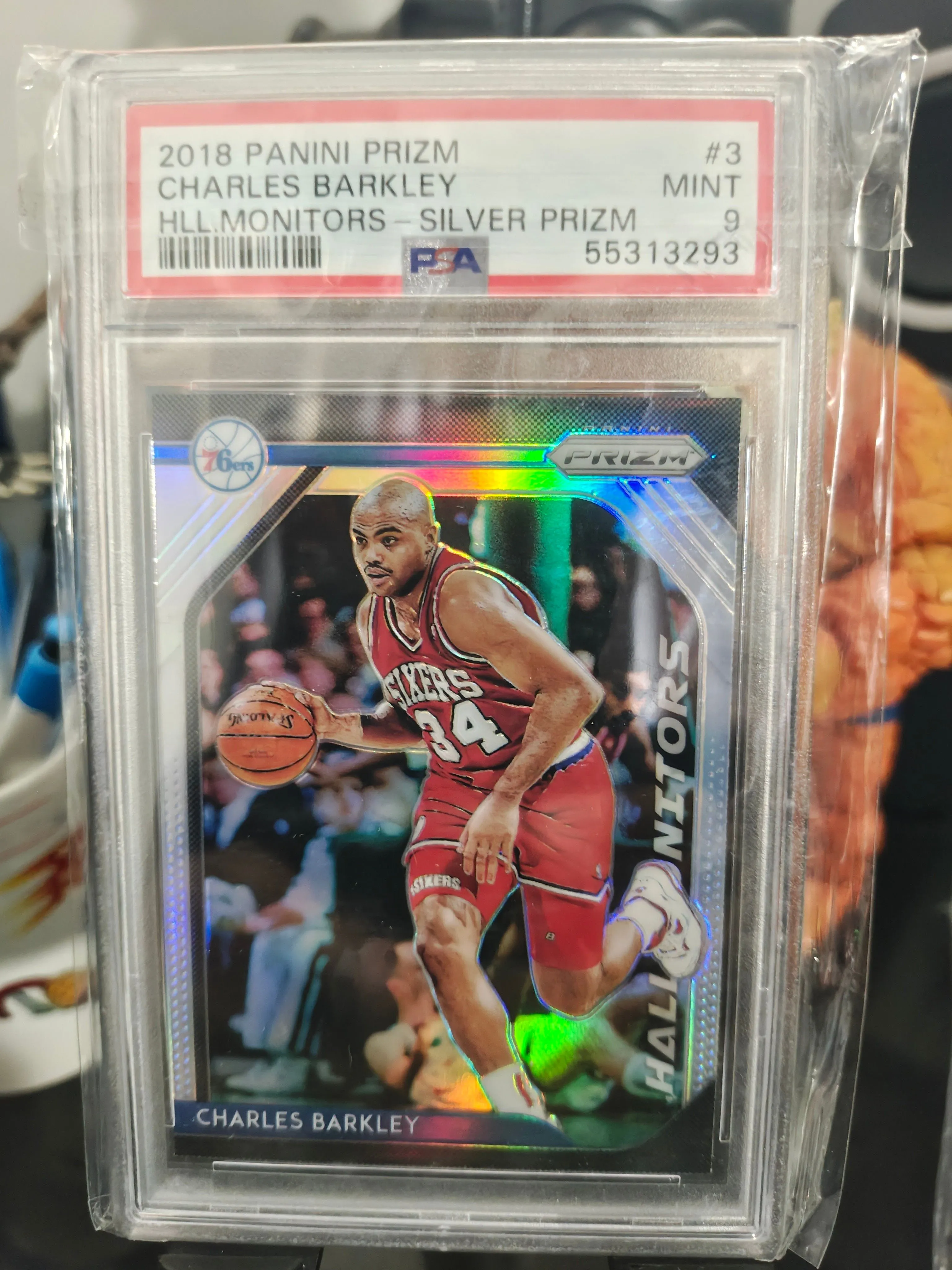 2018-19 Panini Prizm Hall Monitors #3 Charles Barkley PSA