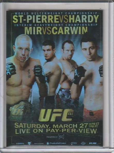 Product image for Topps UFC Fight Poster UFC 111 #FPR-UFC111 (GSP Main Event)