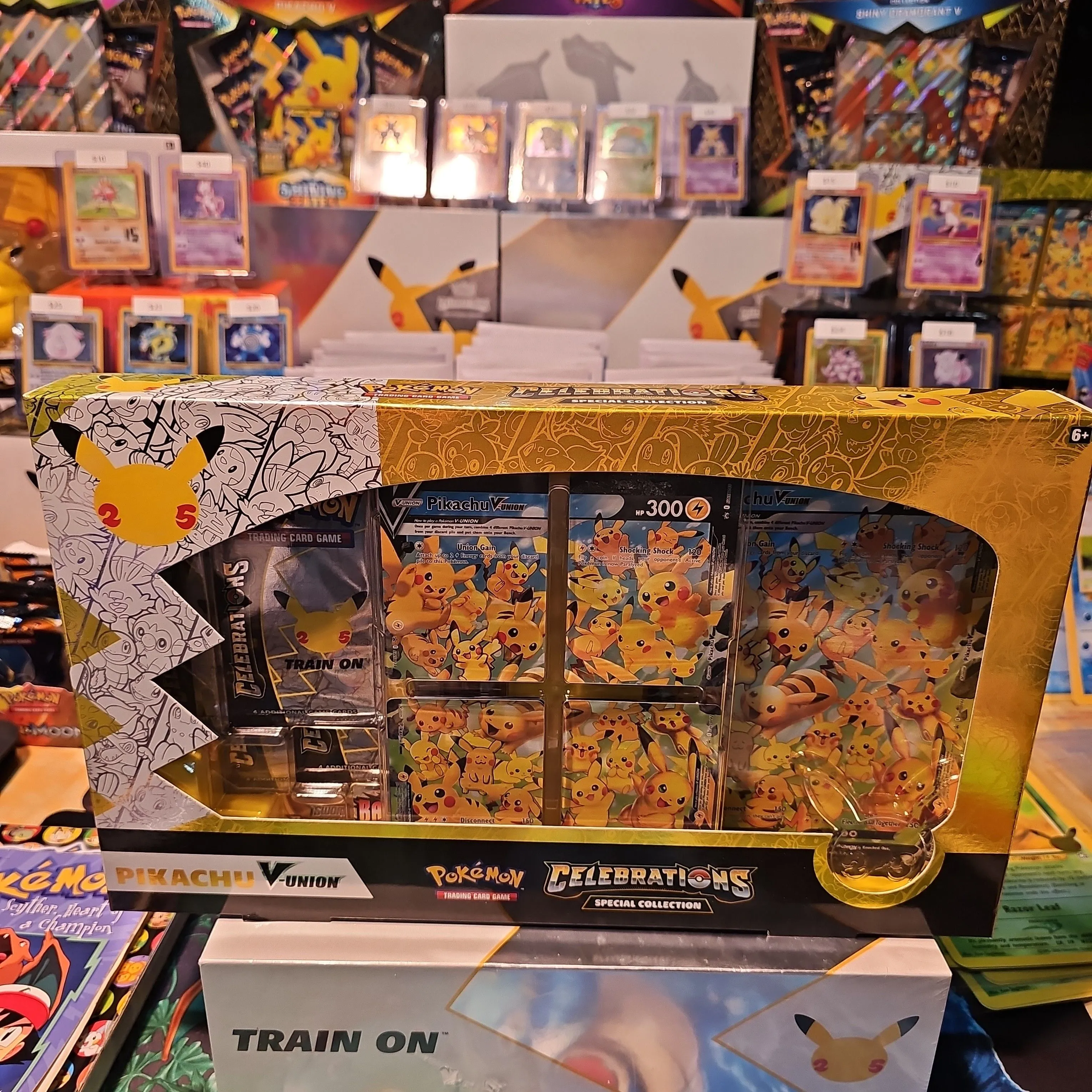 Product image for Celebrations pikachu V union collection box