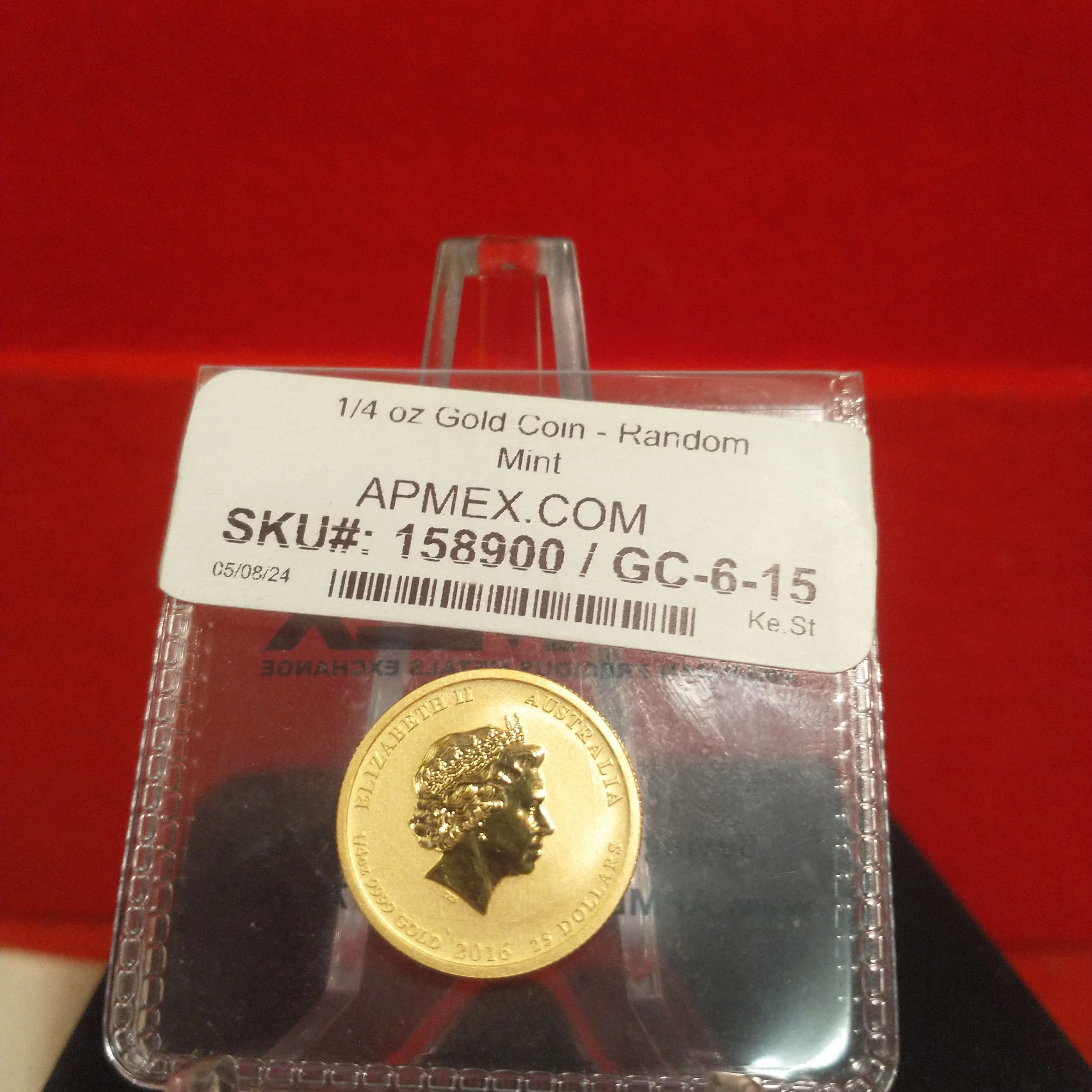 Product image for 2016 Australian 1/4 Ounce Gold