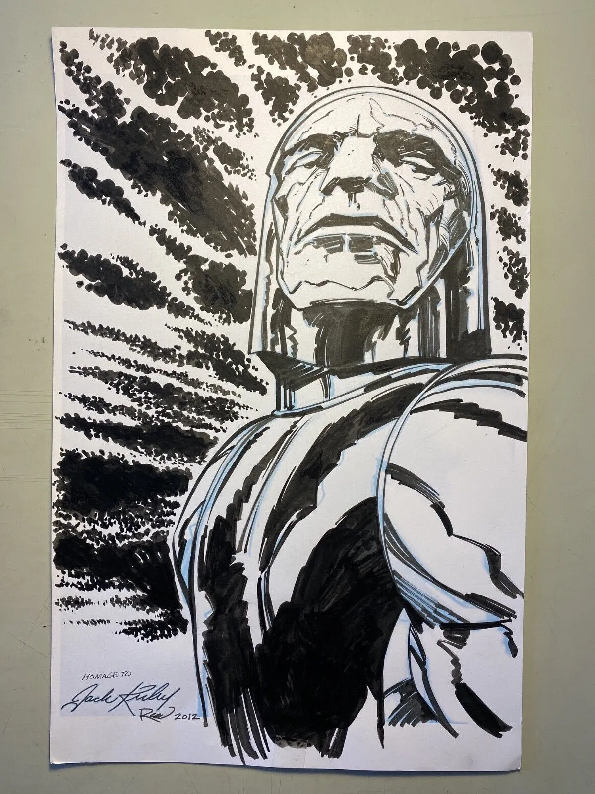 Product image for KIRBY HOMAGE DARKSEID ORIGINAL ART INKS BY SCOTT REED 2012!