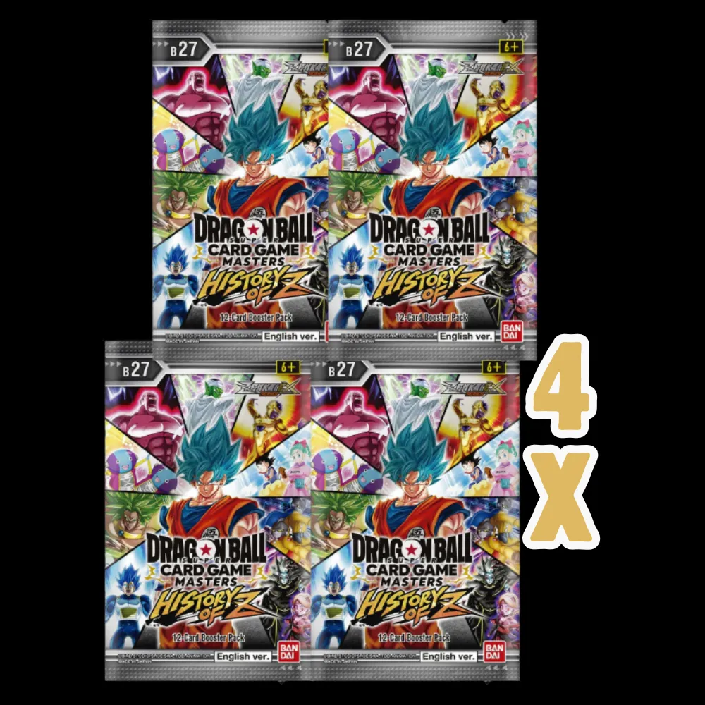 Bandai Dragon Ball TCG Booster Box English Dragon Ball Super Card Game  HISTORY OF Z Booster Box B27 - 24 Packs, English, Factory Sealed Dragon  Ball Card Box