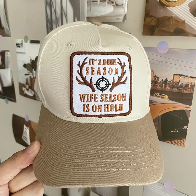 Product image for Funny Deer Season Patch Embroidered Iron-On Patch for Jackets, hats sew on patch