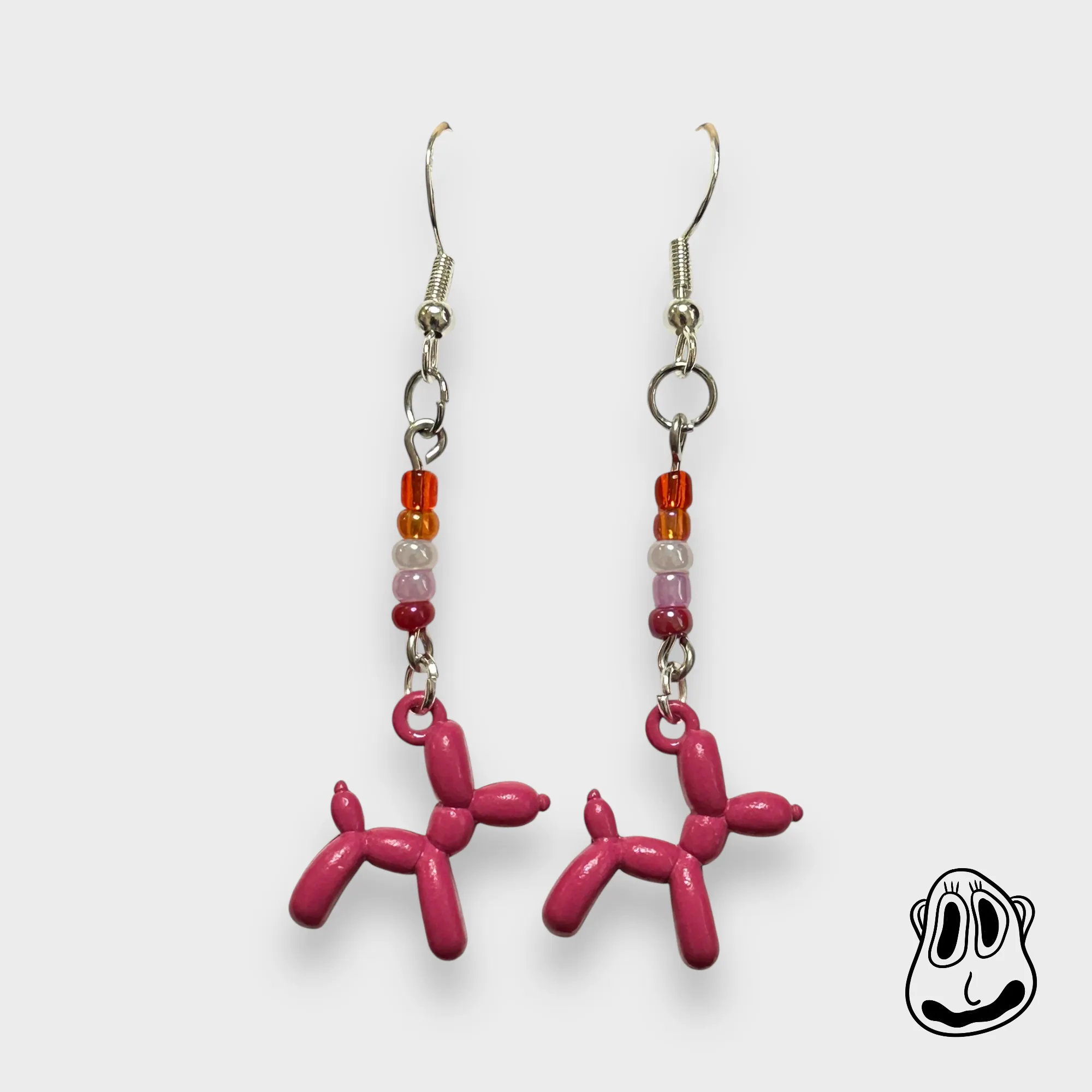 Product image for Lesbian Pride Balloon Dog Earrings