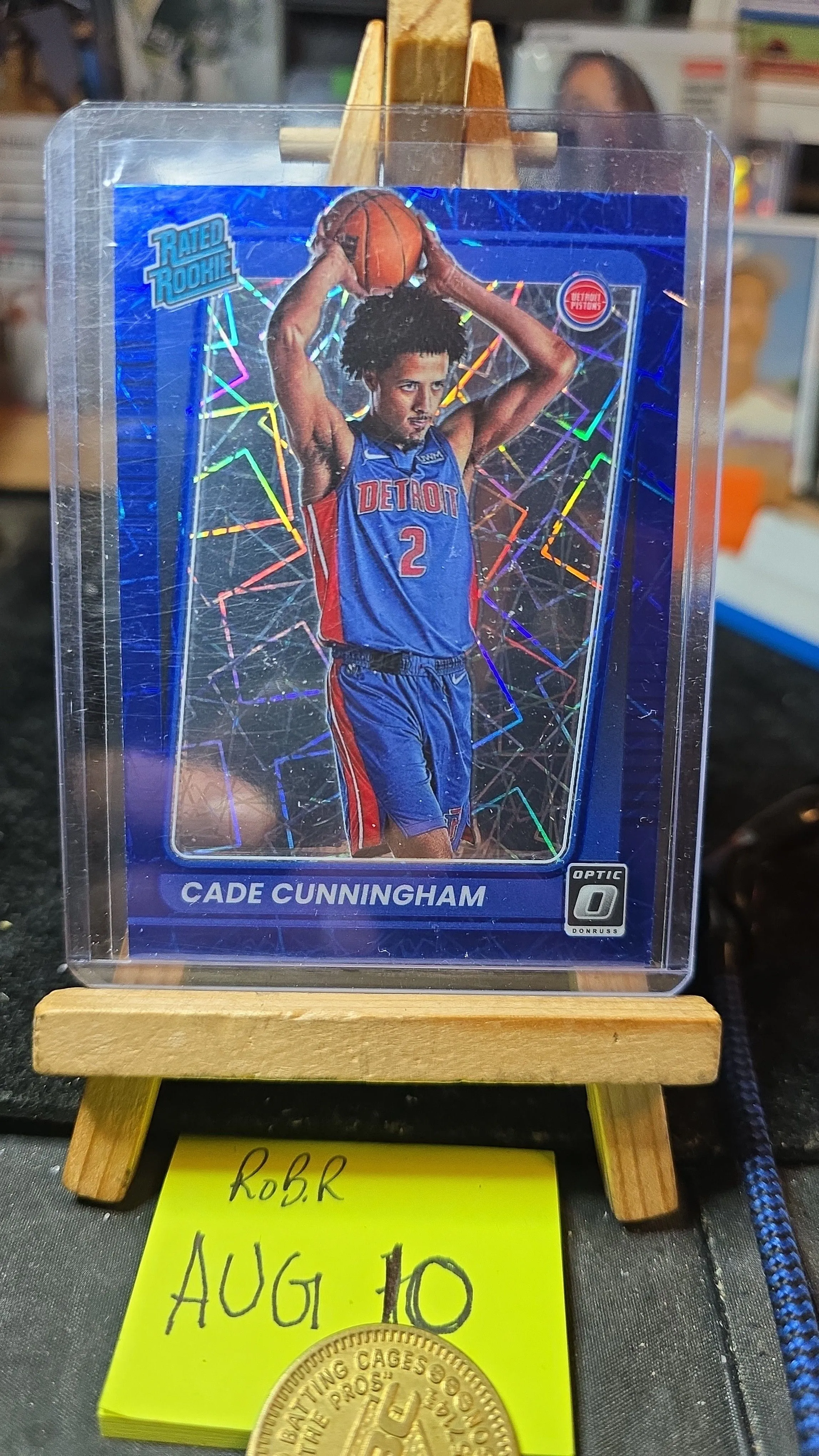 Product image for 2021-22 panini prizm donruss optic CADE CUNNINGHAM RC blue velocity