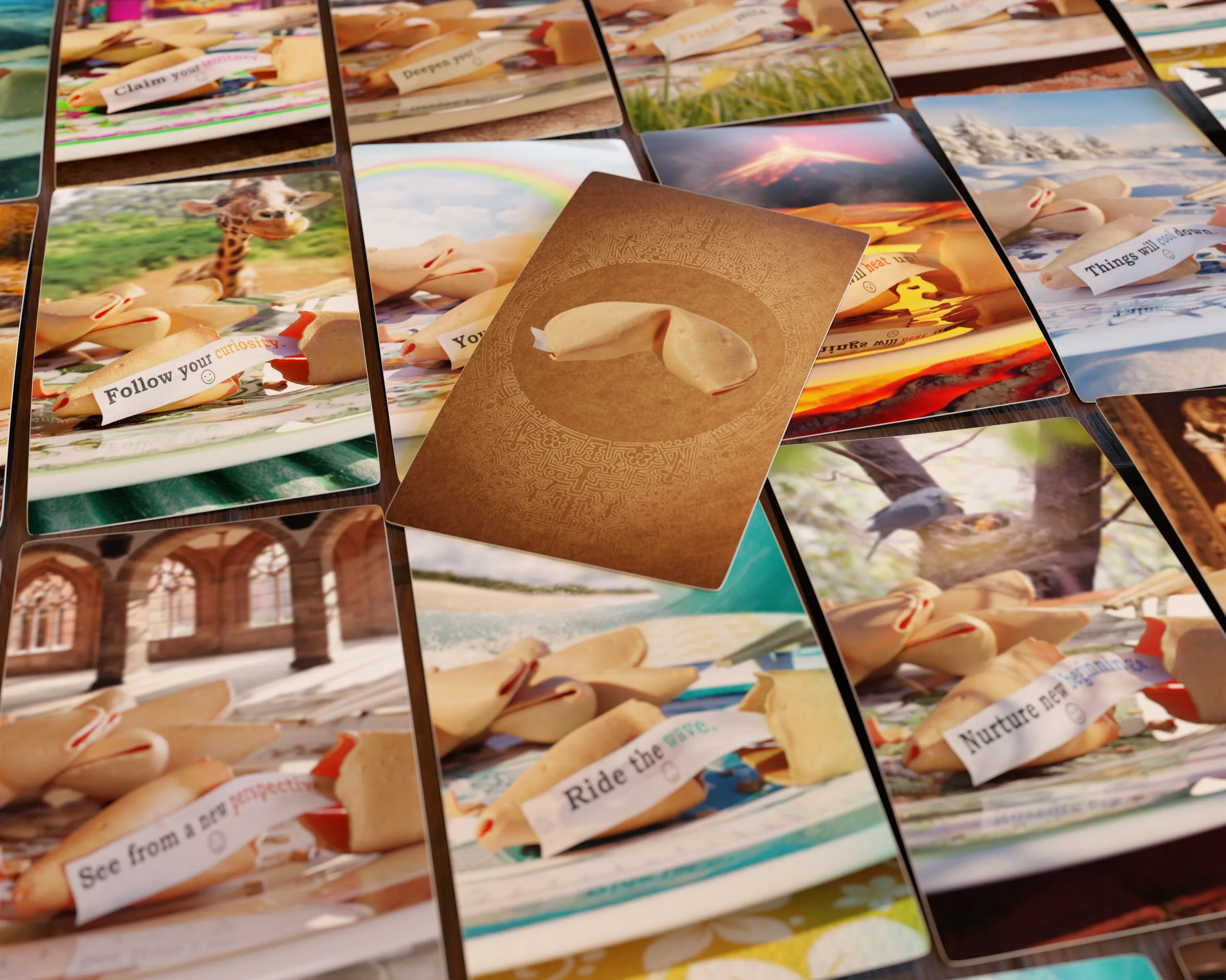 Product image for Fortune Cookie Oracle Deck | Spiritual Support | Gentle Guidance | Predictions | 73 Cards | NEW
