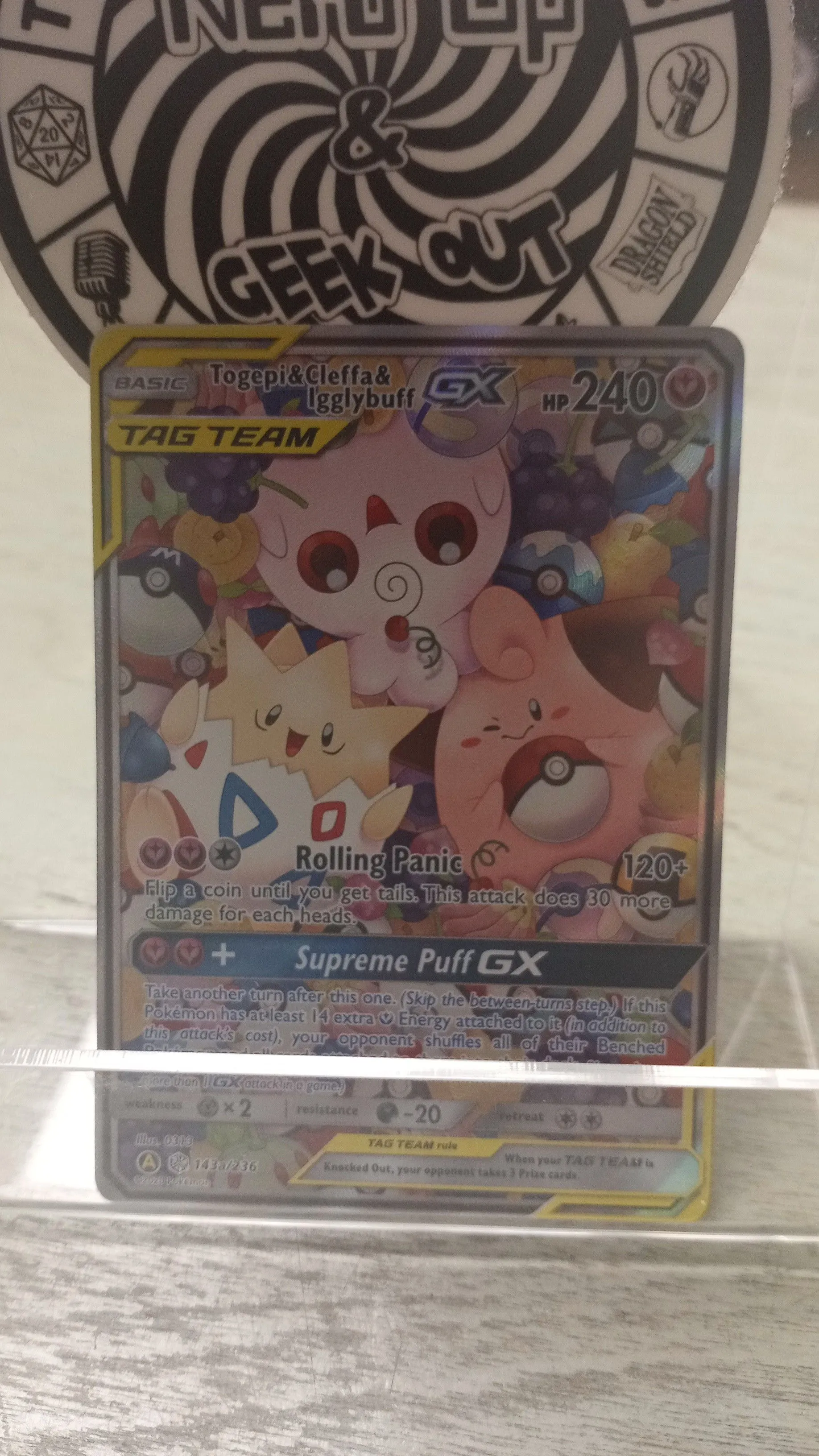 Product image for Togepi Cleffa & Igglypuff GX 143a/236 Pokémon Card