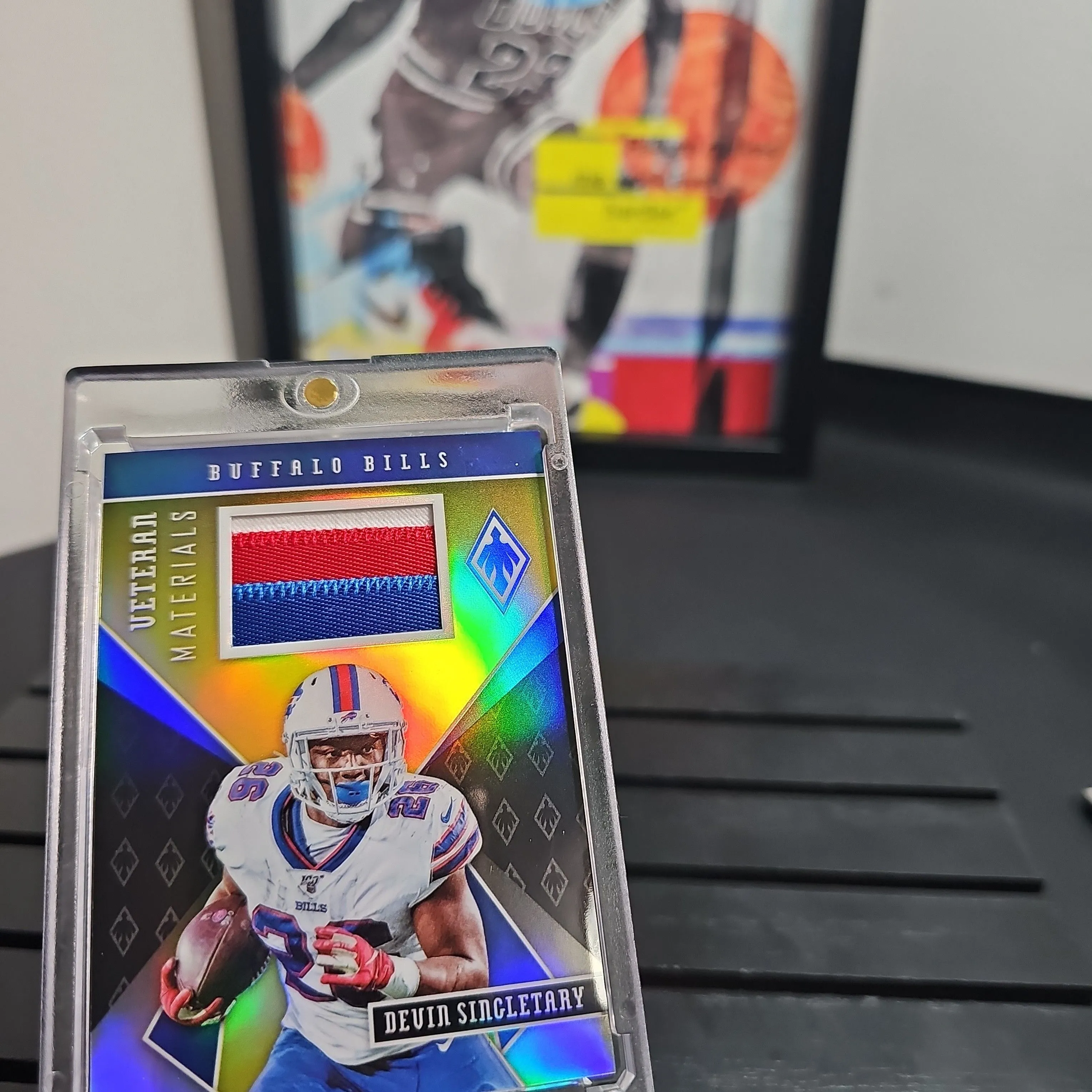 Product image for Devin Singletary Buffalo Bills 2020 Panini Phoenix Veteran Patch Yellow #13 No.12/25