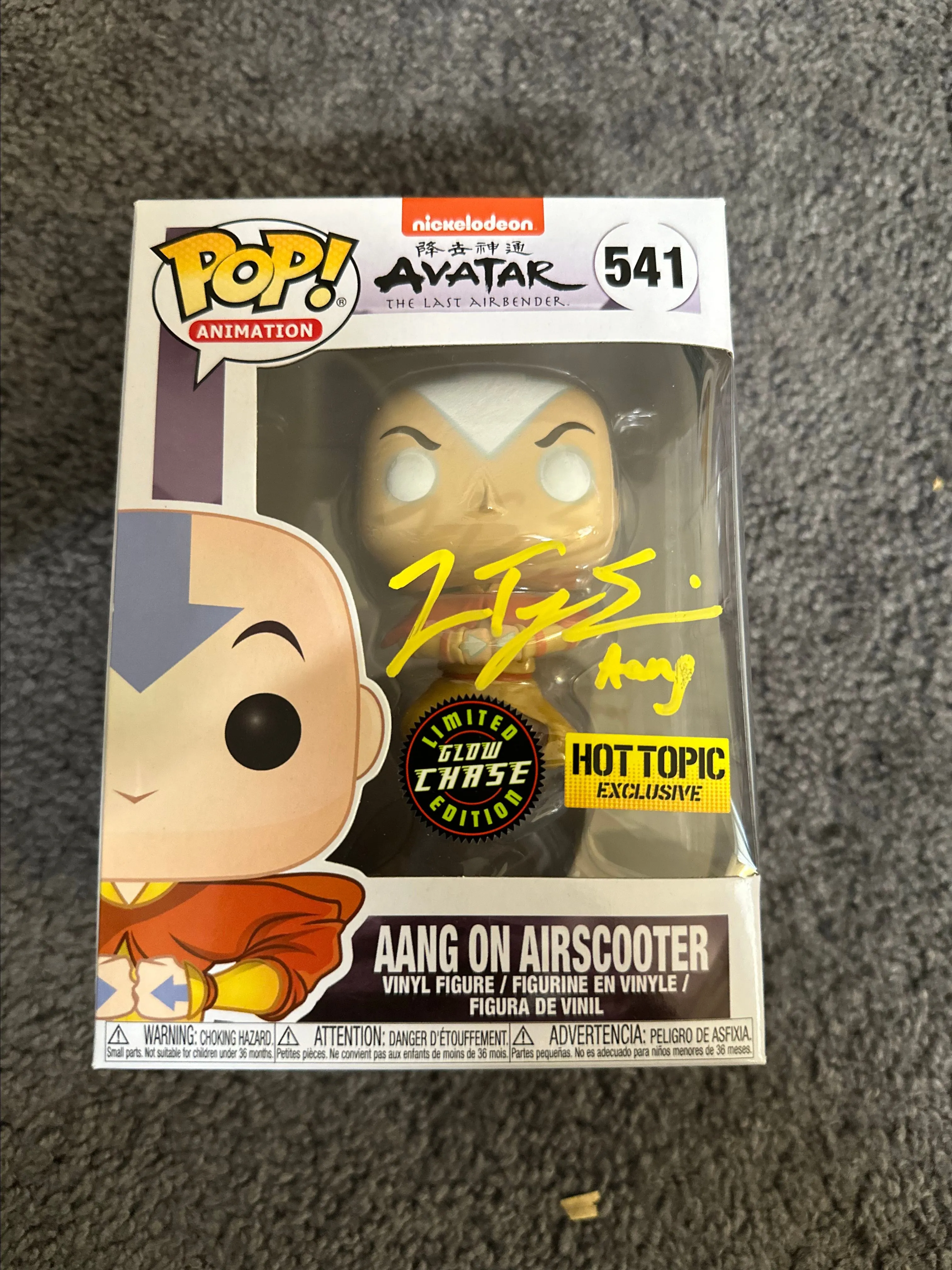 Product image for Signed Aang Funko Pop 541 Chase