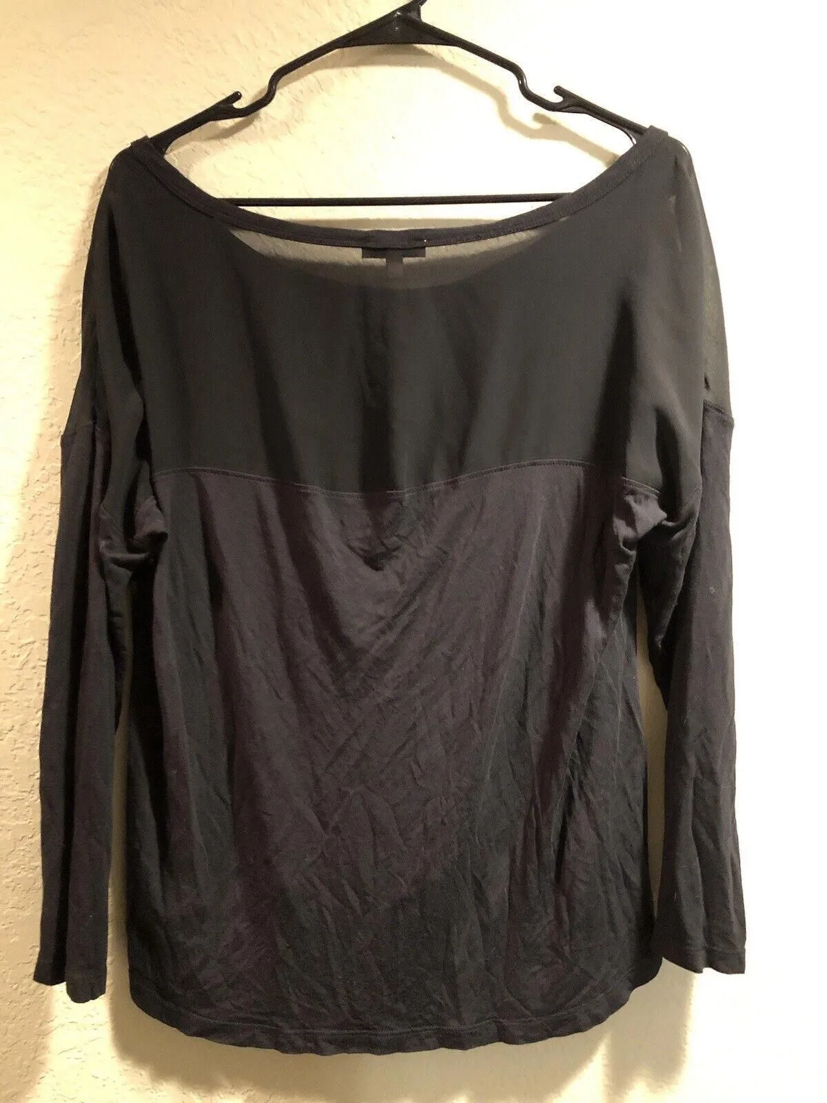 Product image for Juicy Couture Women’s Black Top With Sheer Shoulder Back Panel Shirt S