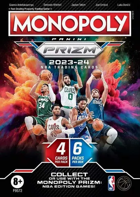 Product image for 2 boxes of 2023-24 Panini Monopoly Prizm Basketball Booster Box
