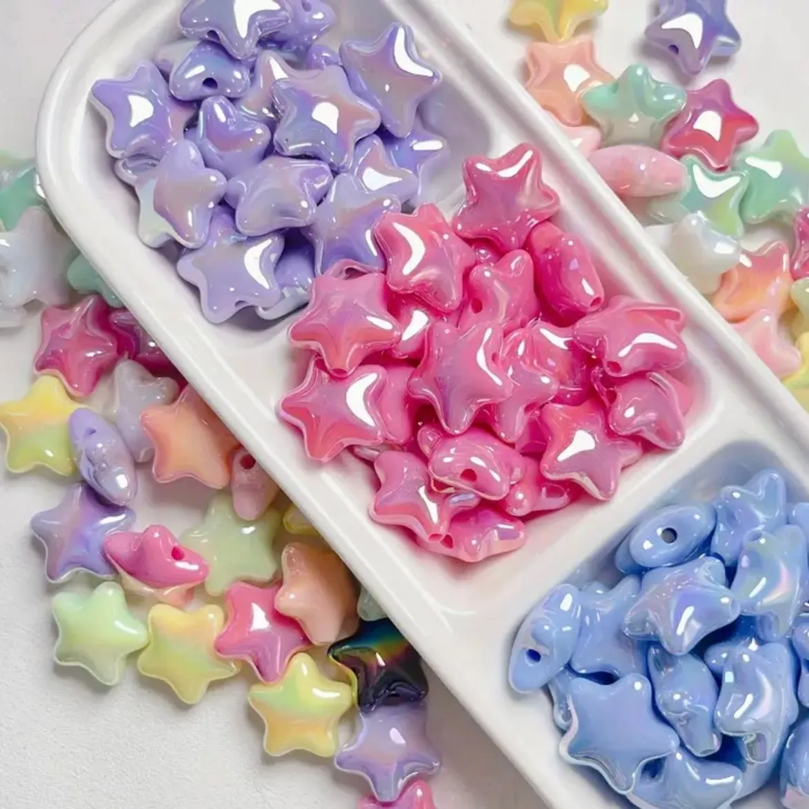 Product image for CRAFTS: 7pc UV Coated Stars 22mm - ASSORTED