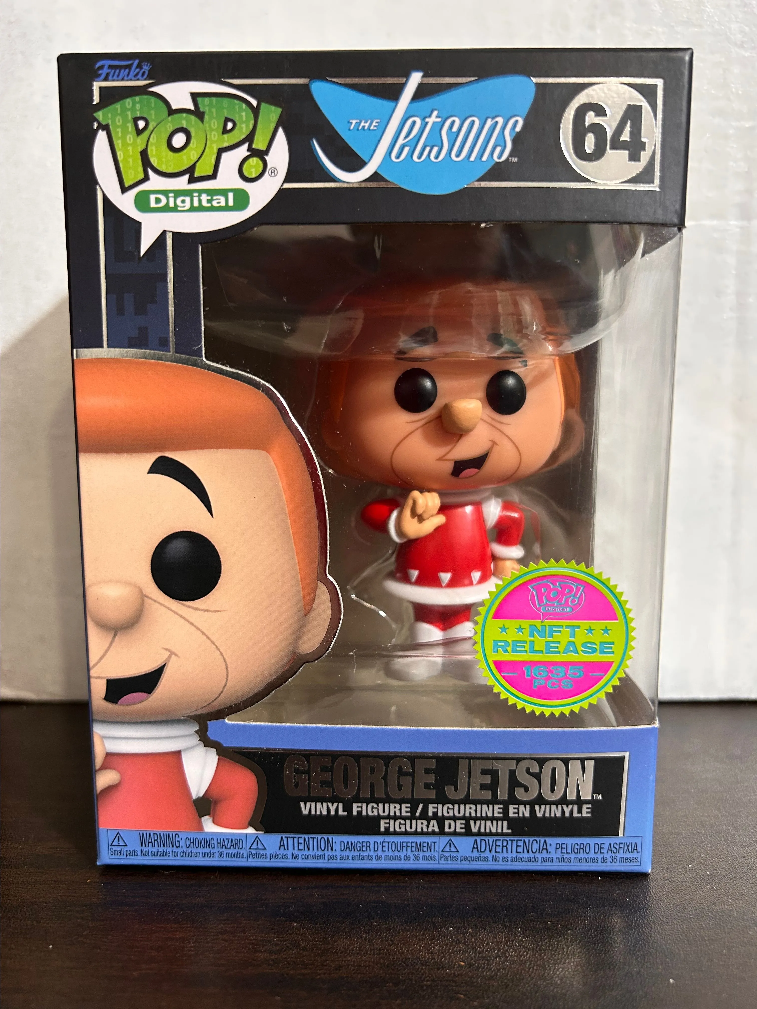 Product image for George Jetson The Jetsons Digital LE 1 / 1635 Pieces Funko Pop 64 W Protector